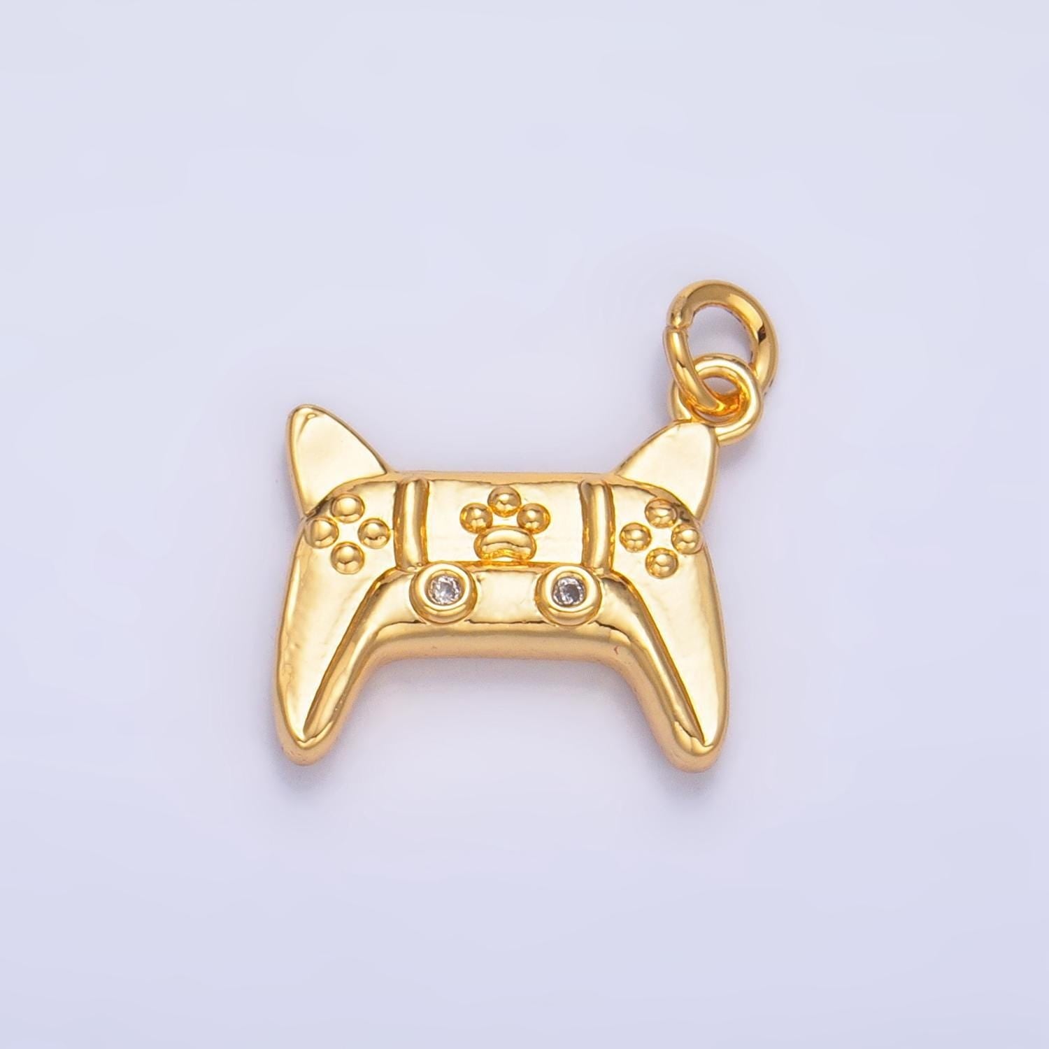 24k gold filled joystick pendant gamer necklace gift idea gold game controller charm for bracelet necklace w040