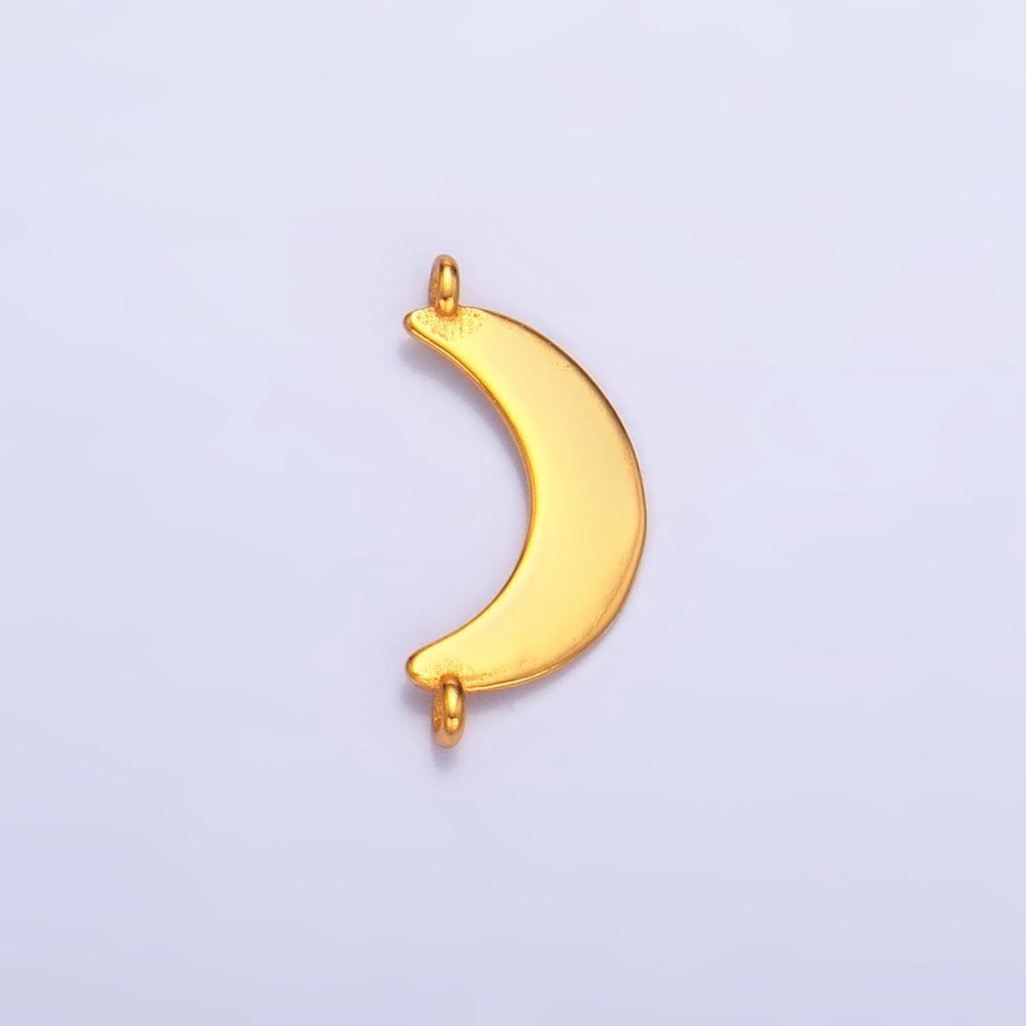 Dainty s925 sterling silver crescent moon charm connector gold vermeil moon link connector for bracelet necklace celestial jewelry | sl-512