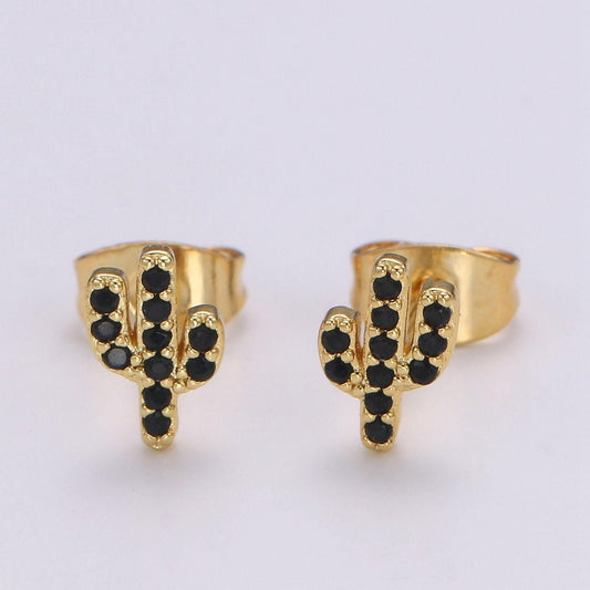 Mini gold cactus charms gold filled cactus pendant silver desert charm bracelet necklace for diy jewelry making supply w532