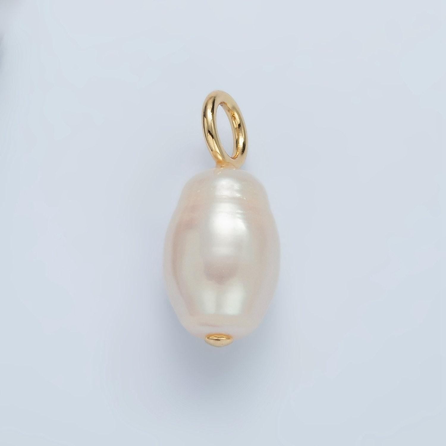 24mm freshwater pearl drop gold filled pendant | p-1863