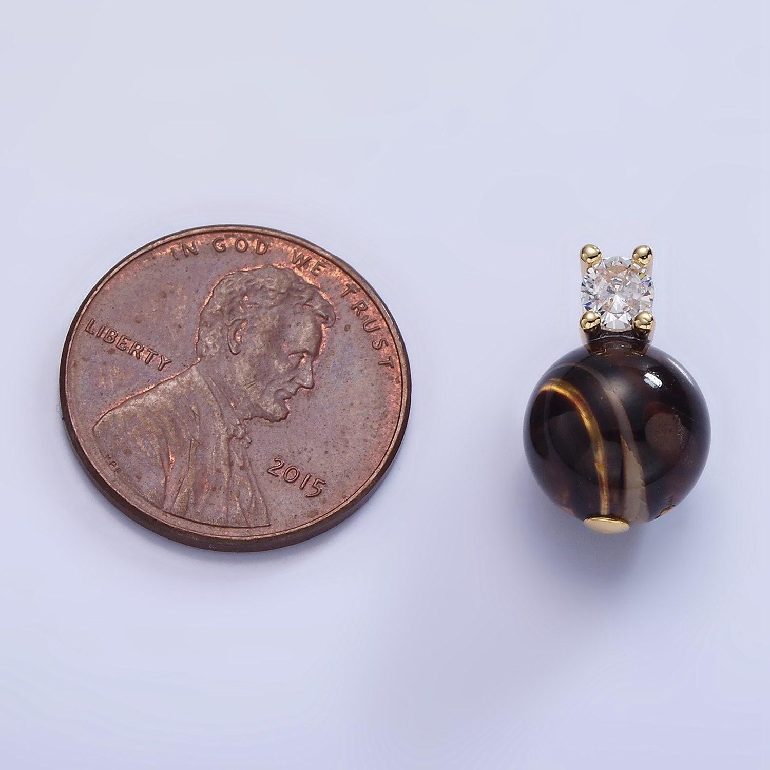 Natural black brown mother of pearl shell round beads 10mm charm high quality iridescent pearl gemstone pendant for jewelry making p1791