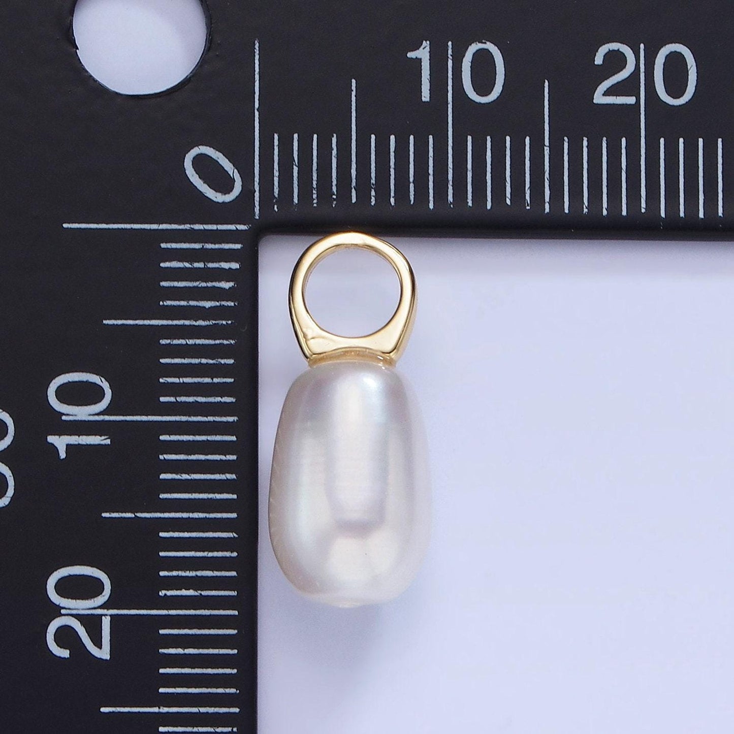 Big hole 14k gold filled 20mm freshwater pearl big oval rice drop for wedding minimalist jewelry for necklace earring component | p1742