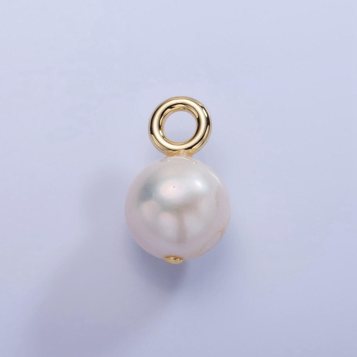 Big hole 14k gold filled 13mm freshwater pearl round drop for wedding minimalist jewelry for necklace earring component | p1712
