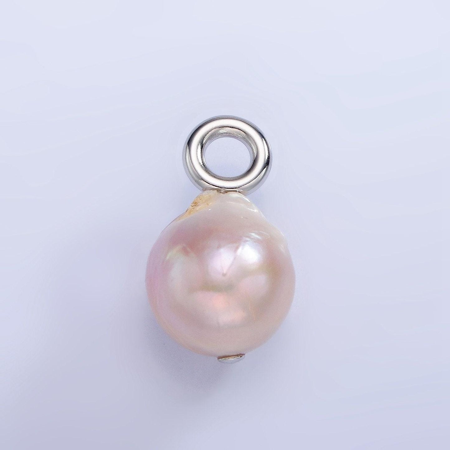 Mauve pink fresh water pearl oval baroque pear pearl charm teardrop genuine freshwater mermaid pearls pendant p1702