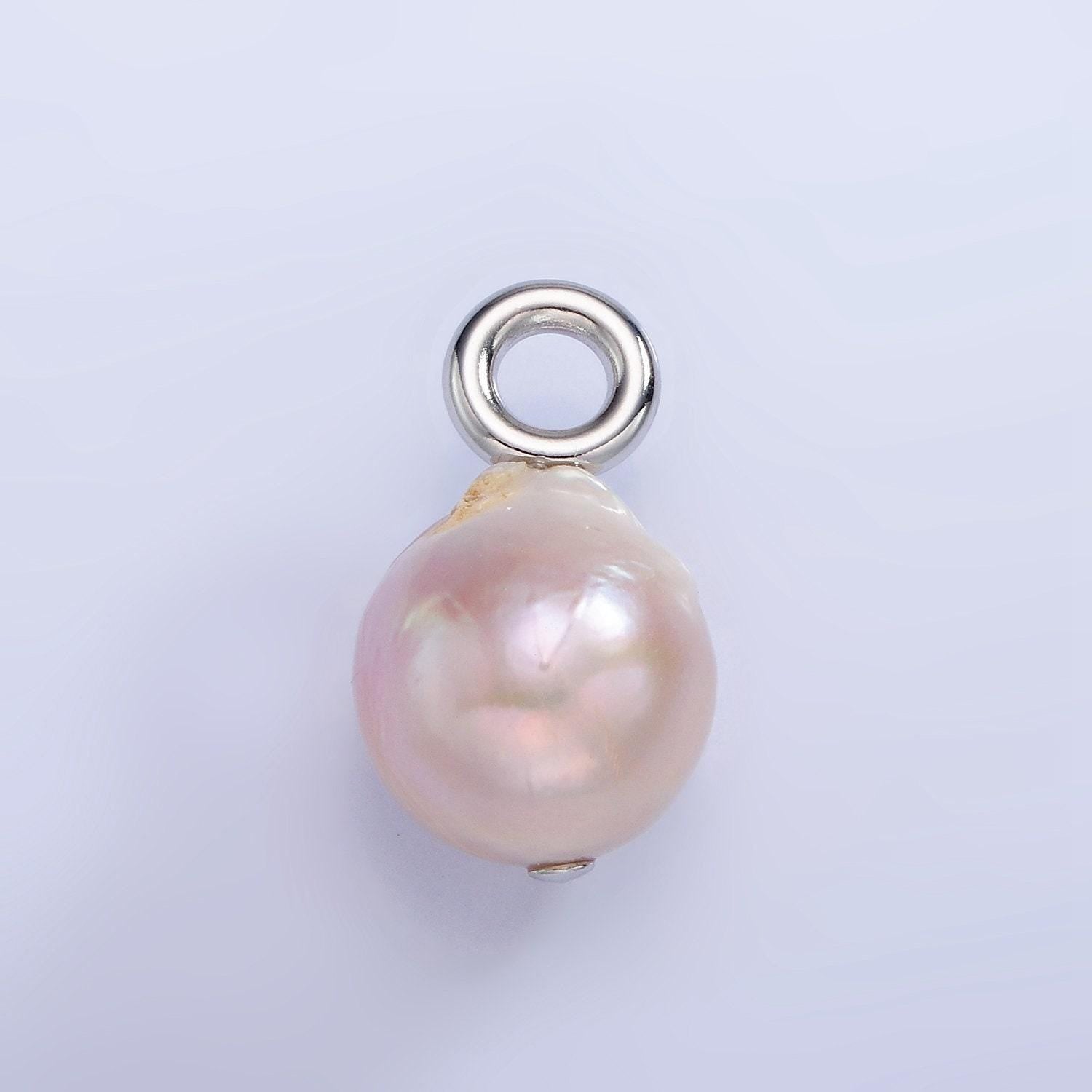 Mauve pink fresh water pearl oval baroque pear pearl charm teardrop genuine freshwater mermaid pearls pendant p1702