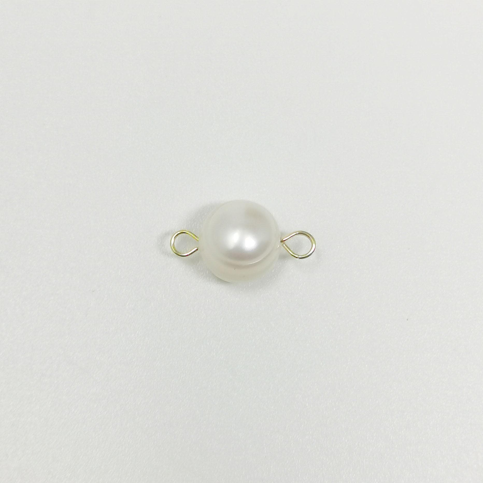 1x natural freshwater pearl connector potato rounded white pearl link connector jewelry for bracelet necklace earring supply p1586