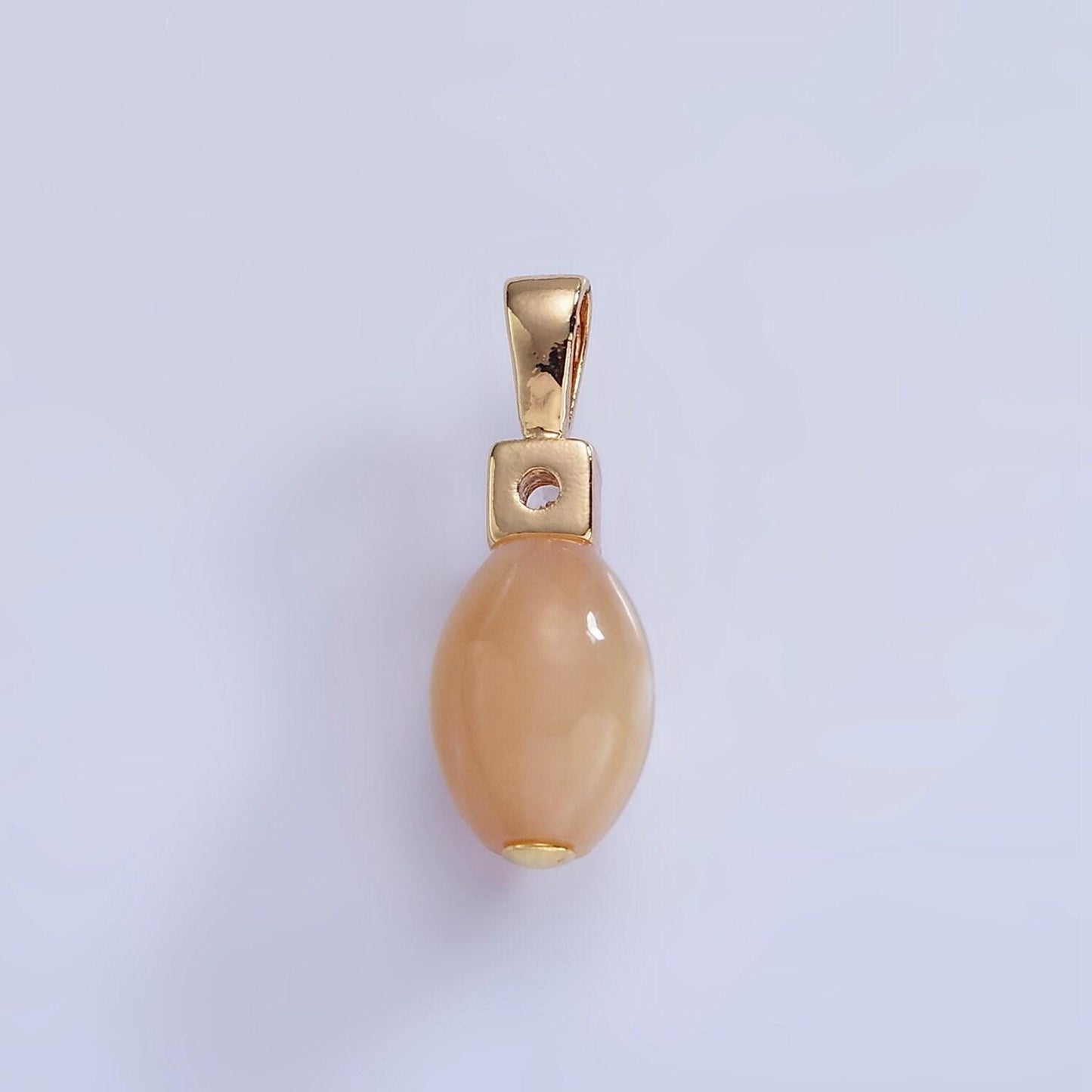 Beautiful mauve brown white oval pear pearl charm teardrop genuine freshwater mermaid pearls pendant p1574