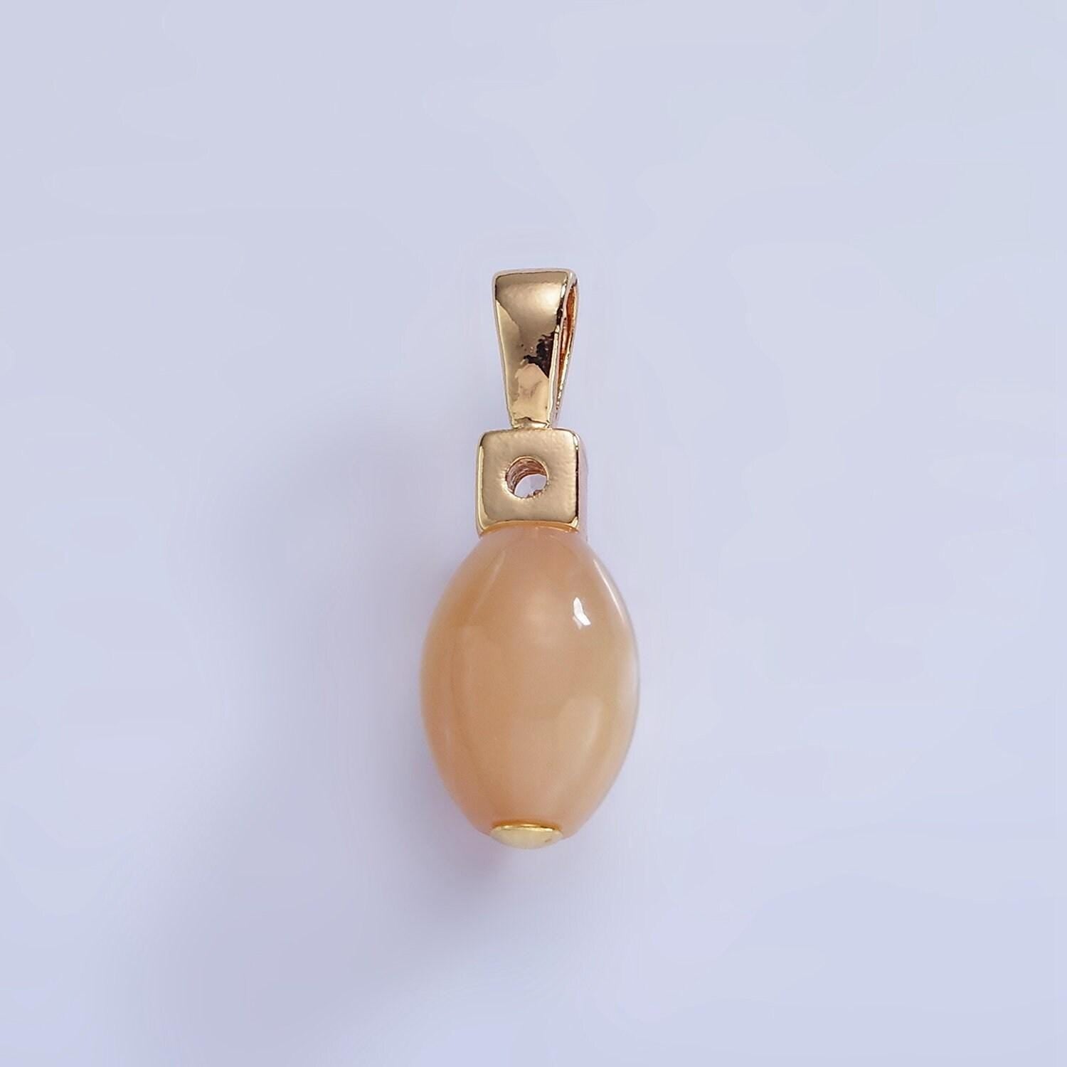 Beautiful mauve brown white oval pear pearl charm teardrop genuine freshwater mermaid pearls pendant p1574