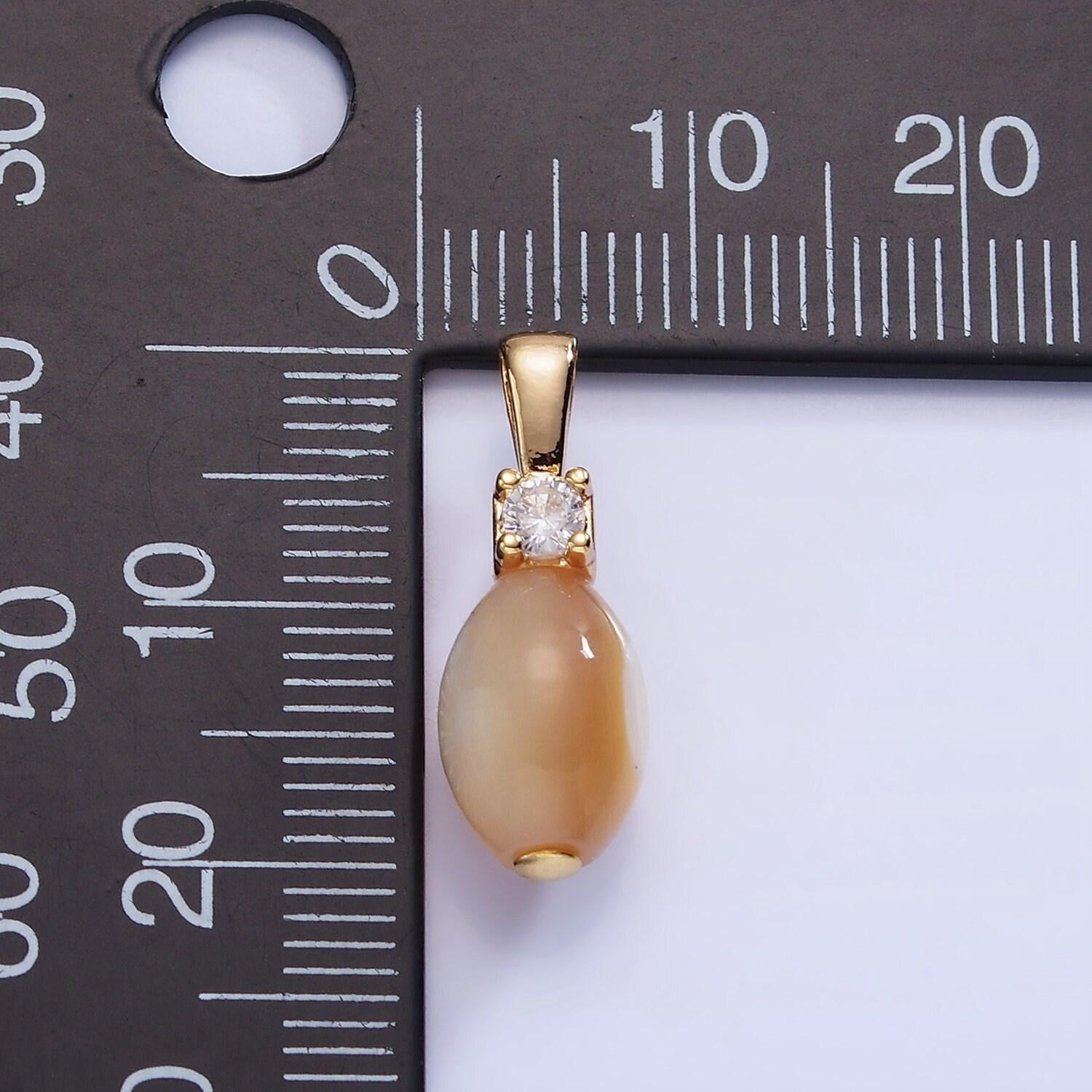 Beautiful mauve brown white oval pear pearl charm teardrop genuine freshwater mermaid pearls pendant p1574