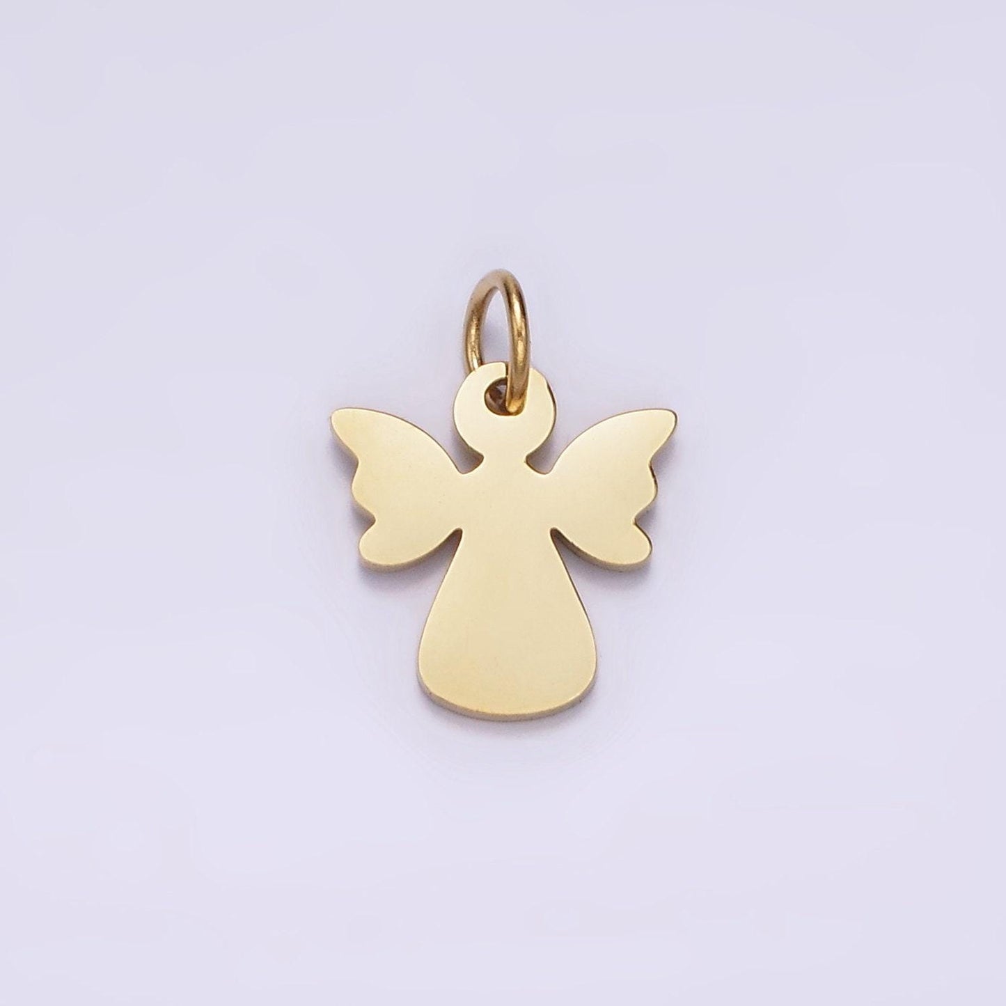 Mini stainless steel guardian angel charm necklace christmas inspired angel pendant for necklace bracelet earring component p-1247