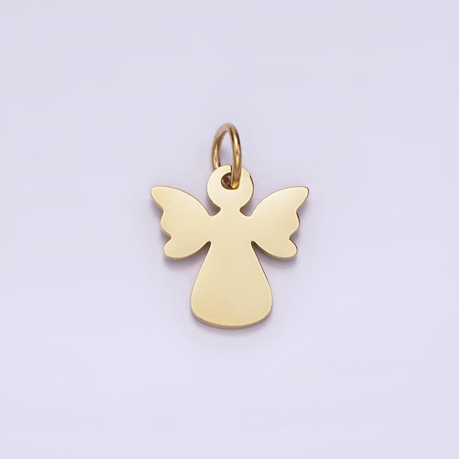 Mini stainless steel guardian angel charm necklace christmas inspired angel pendant for necklace bracelet earring component p-1247