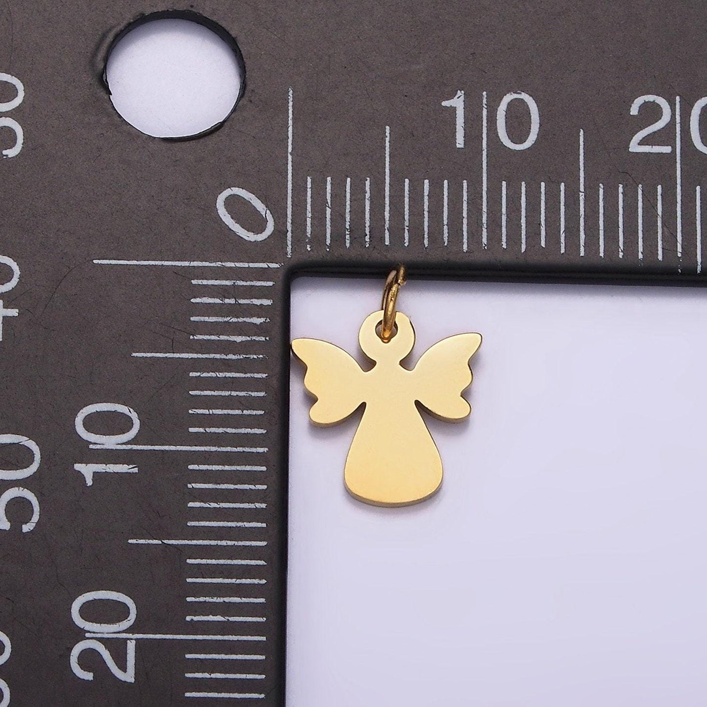 Mini stainless steel guardian angel charm necklace christmas inspired angel pendant for necklace bracelet earring component p-1247
