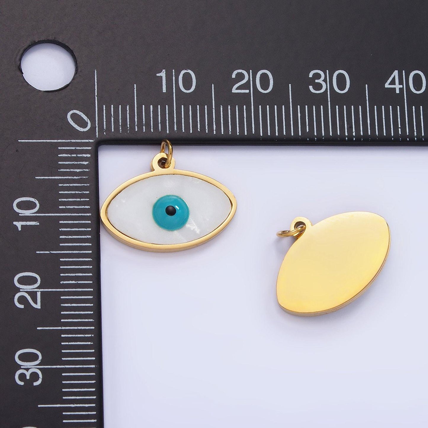 Gold stainless steel evil eye charm eye pendant turkish evil eye gold amulet charm protection and blessing p-980