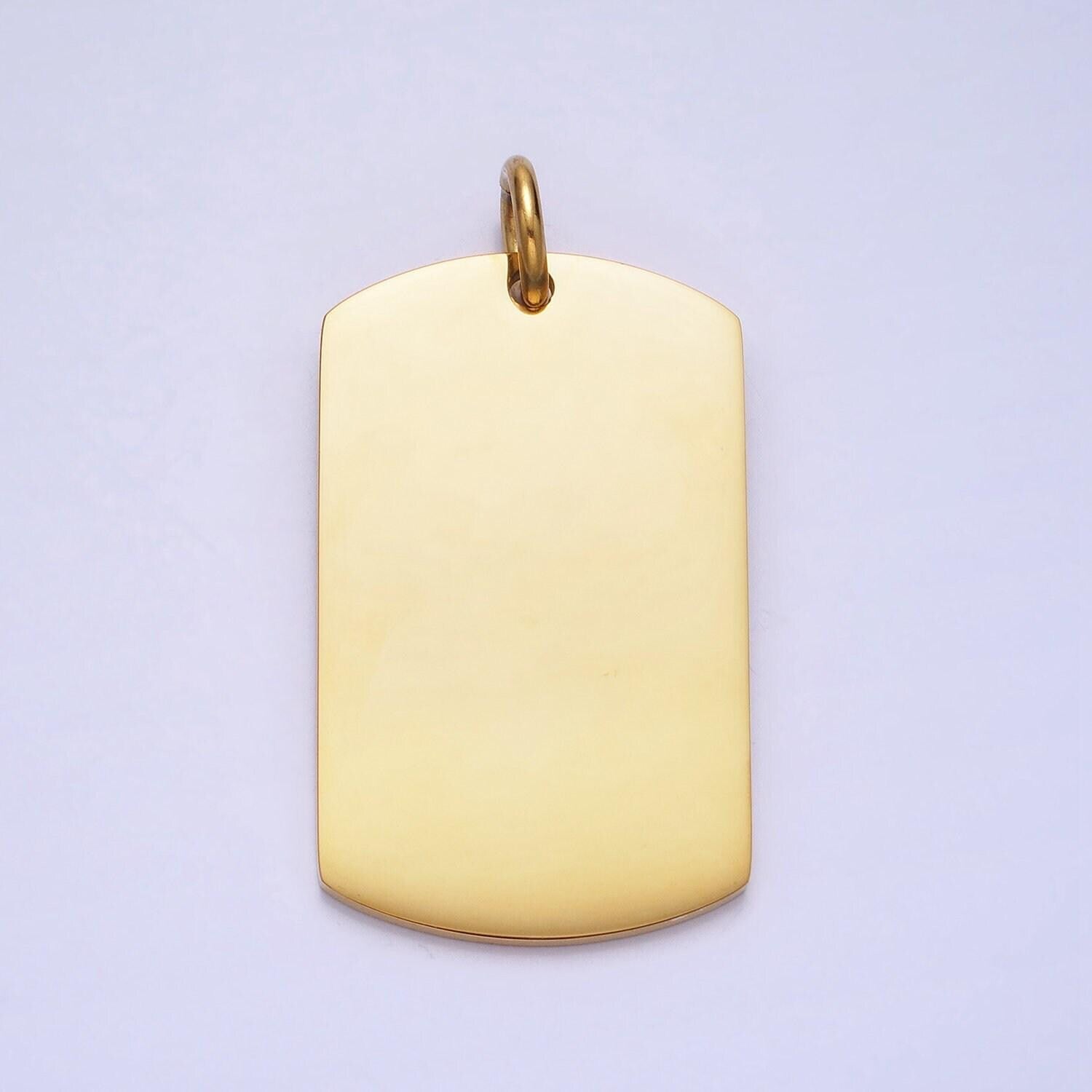 Stainless steel motorcycle pendant in silver & gold military tag for men jewelry | p-929