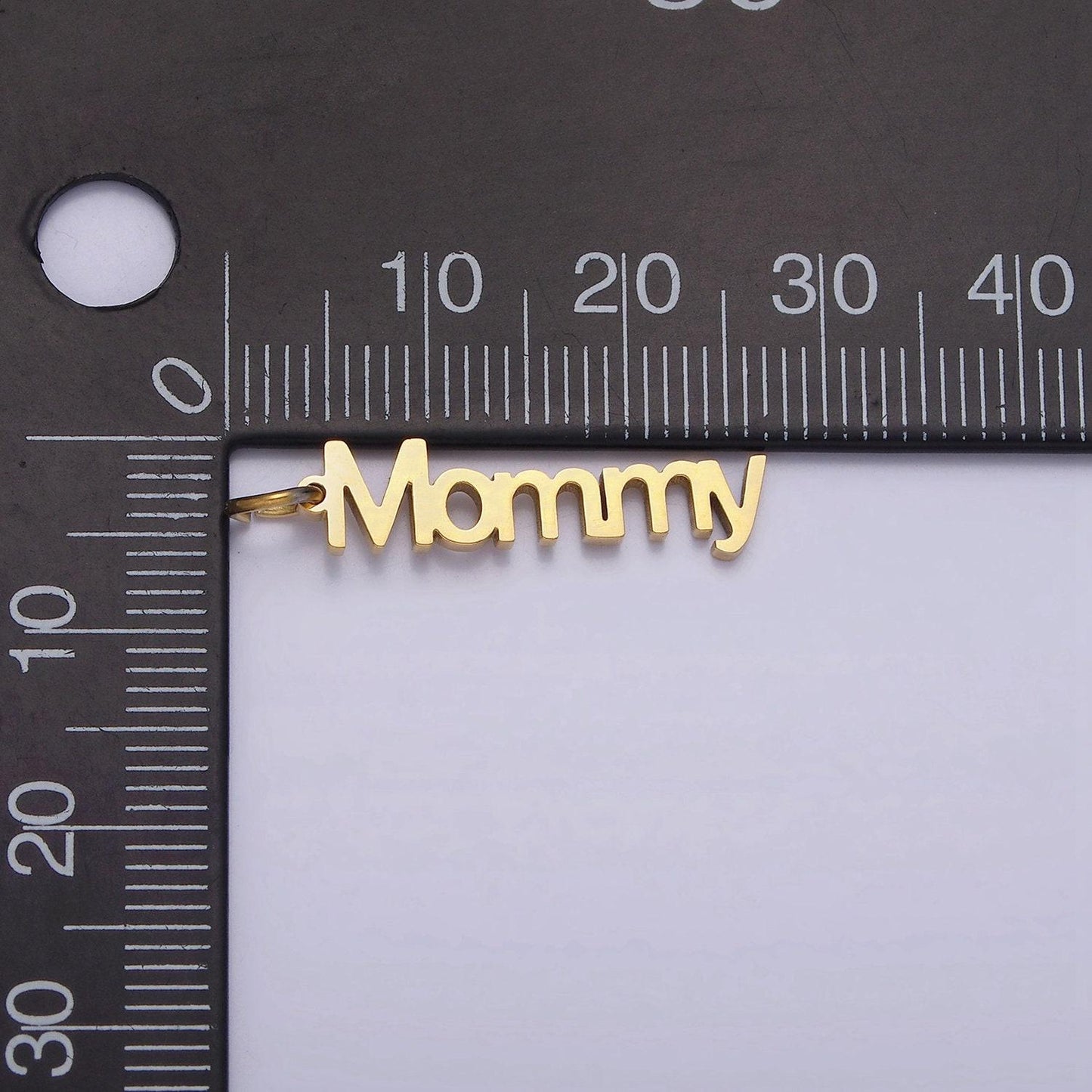 Dainty gold mommy charm for bracelet necklace earring component stainless steel diy jewelry making supply word charm minimalist jewelry p880