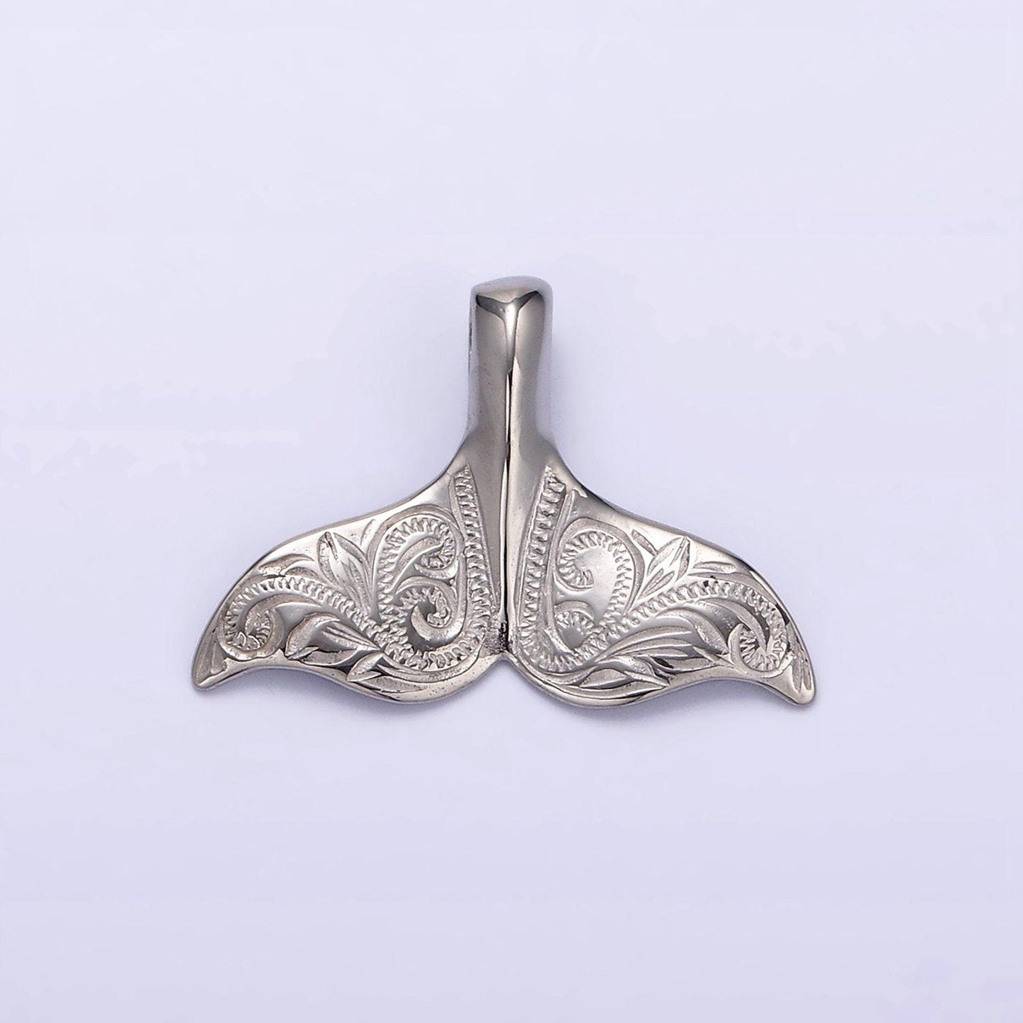 Mermaid tail charm stainless steel whale tail charm, mermaid charm, dolphin tail ocean under the sea jewelry p790