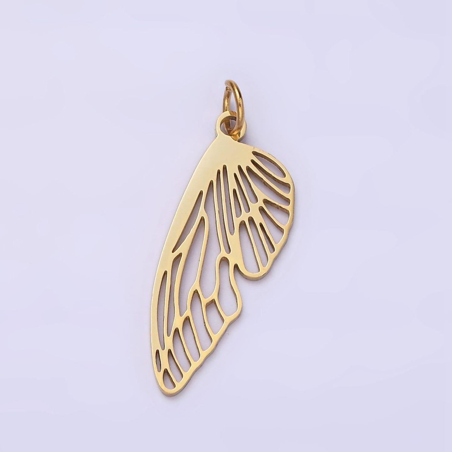 Stainless steel 23.5mm open butterfly wings animal charm p-625