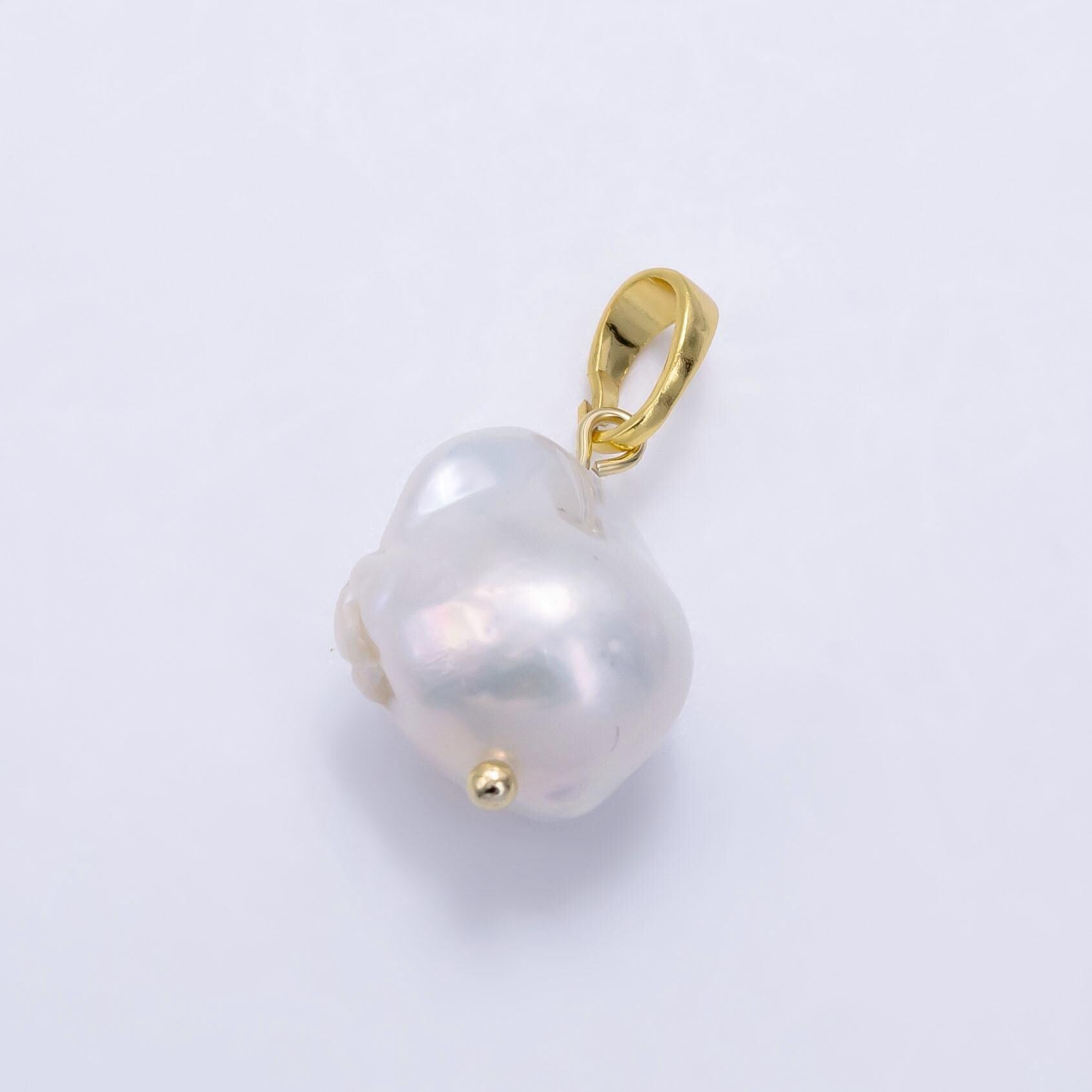 Irregular shell pearl drops 20mm charms | p-1885