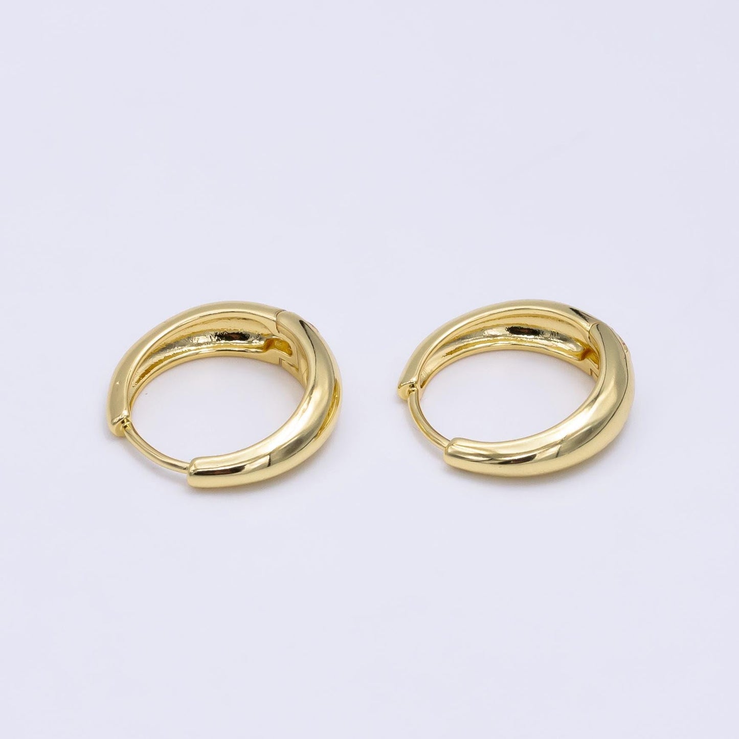 Gold thick huggie hoop earrings set, gold filled hoop earrings,dainty hoop earrings, gold huggie hoop, chunky gold hoop, round hoop, p-185