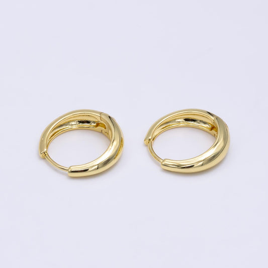 Gold thick huggie hoop earrings set, gold filled hoop earrings,dainty hoop earrings, gold huggie hoop, chunky gold hoop, round hoop, p-185
