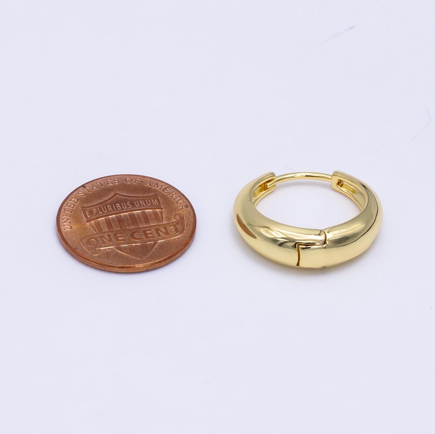Gold thick huggie hoop earrings set, gold filled hoop earrings,dainty hoop earrings, gold huggie hoop, chunky gold hoop, round hoop, p-185