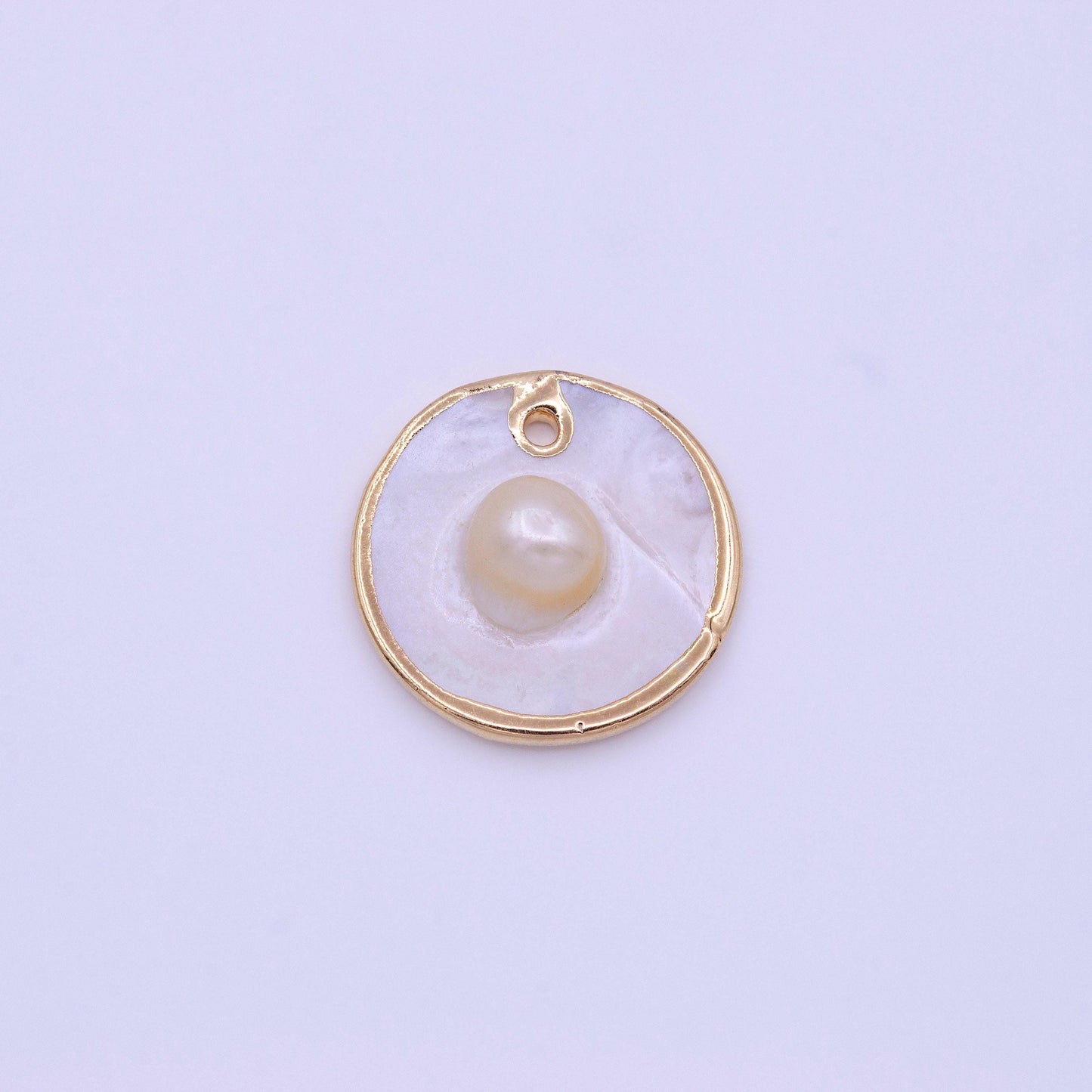 1pc wholesale natural mother of pearl charm abstract round circle shape aprox 29.5mm, gold / silver plated charm p1837