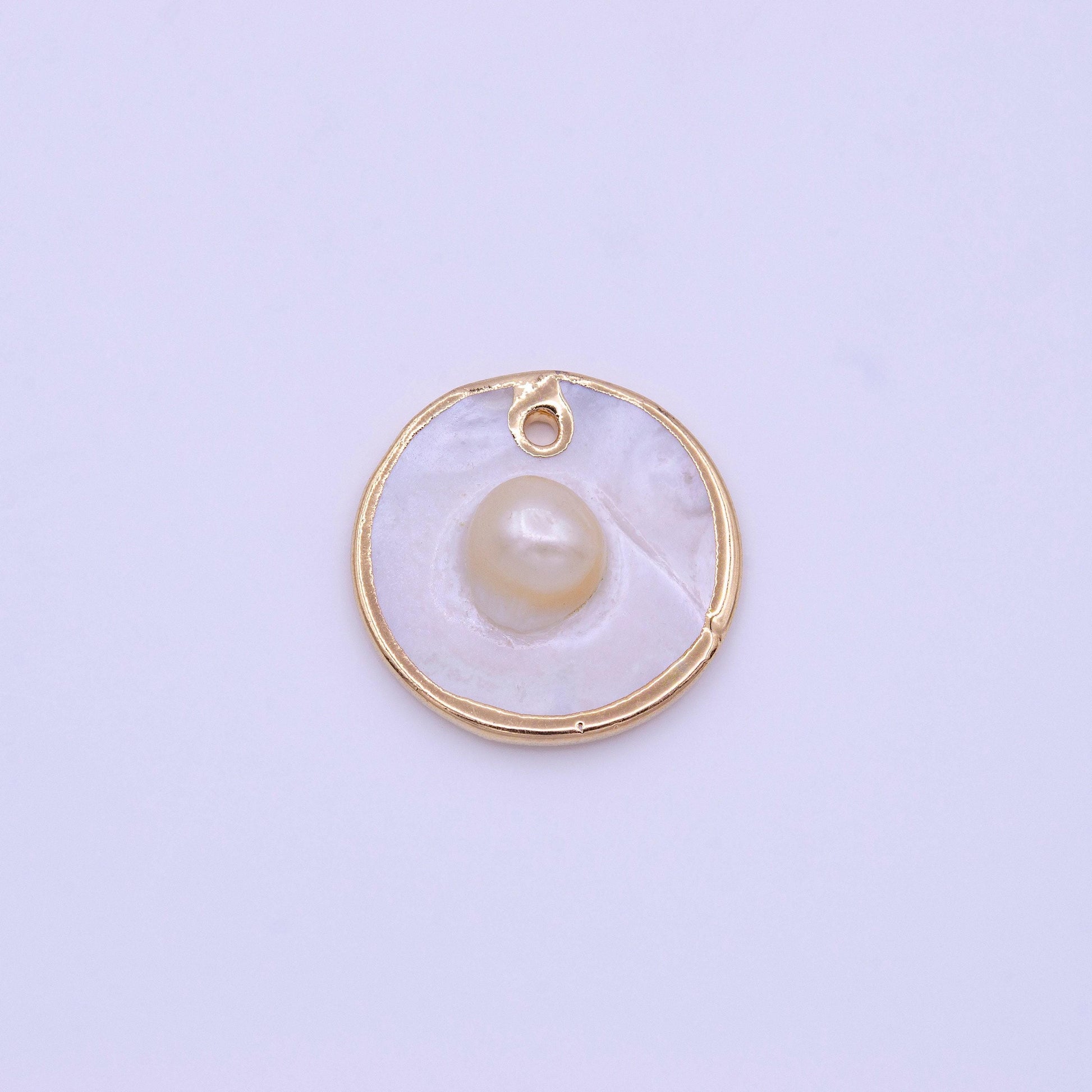 1pc wholesale natural mother of pearl charm abstract round circle shape aprox 29.5mm, gold / silver plated charm p1837