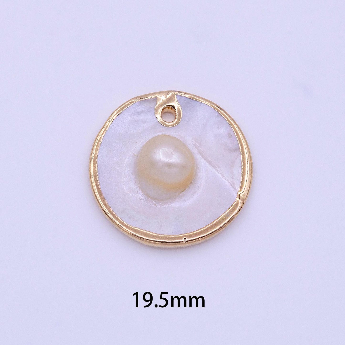 1pc wholesale natural mother of pearl charm abstract round circle shape aprox 29.5mm, gold / silver plated charm p1837