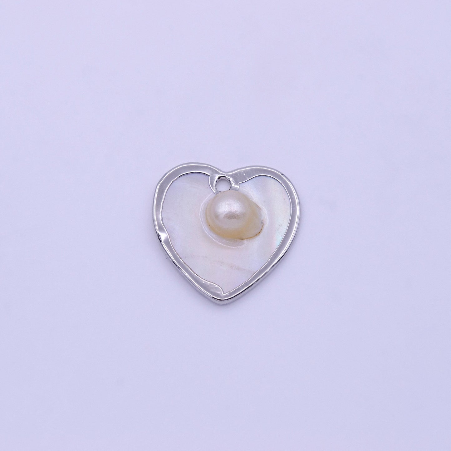 1pc wholesale natural mother of pearl charm abstract heart shape aprox 20mm, gold / silver frame charm p-1835 p-1836