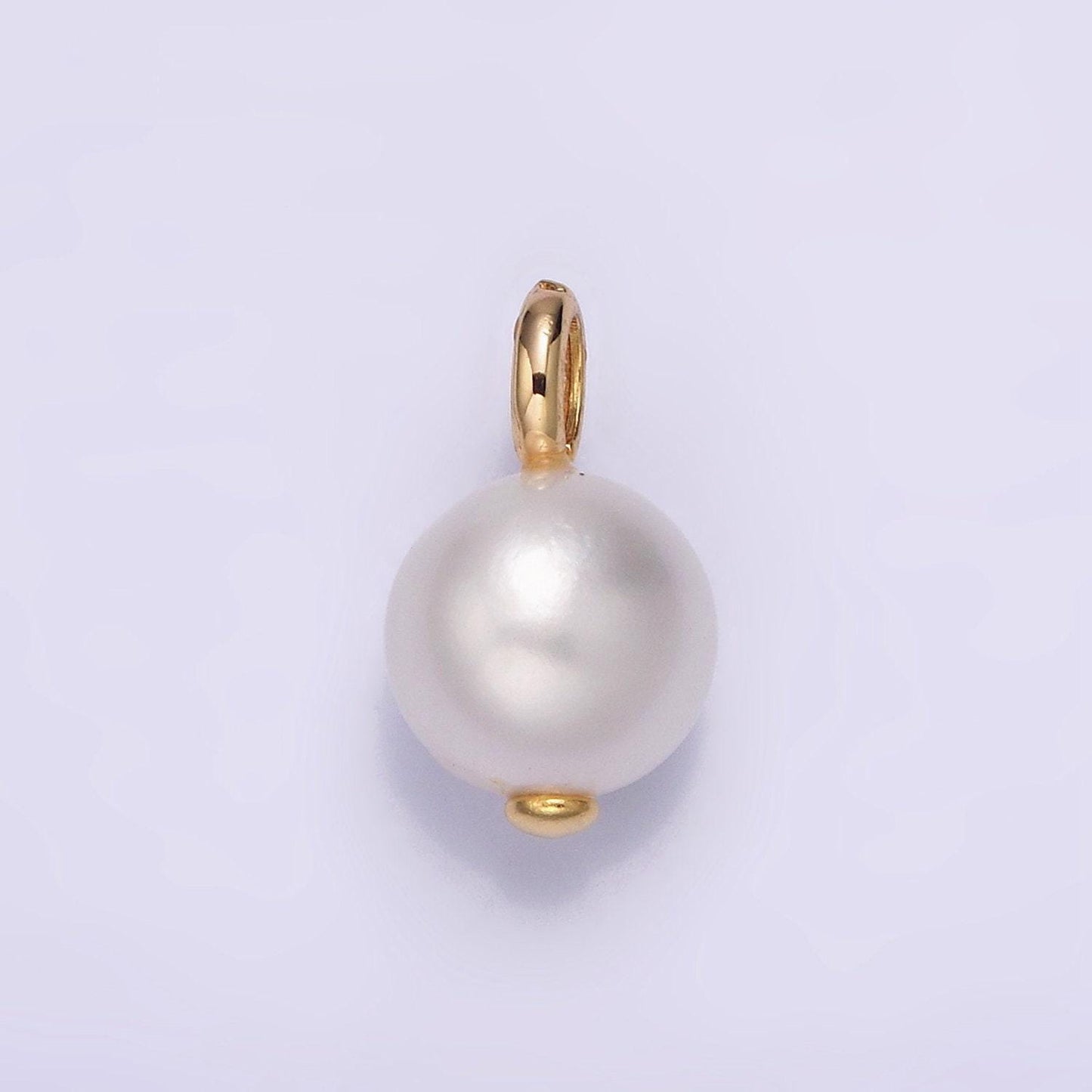 Dainty shell pearl round potato pearl charms pendant for bracelet necklace component p1599