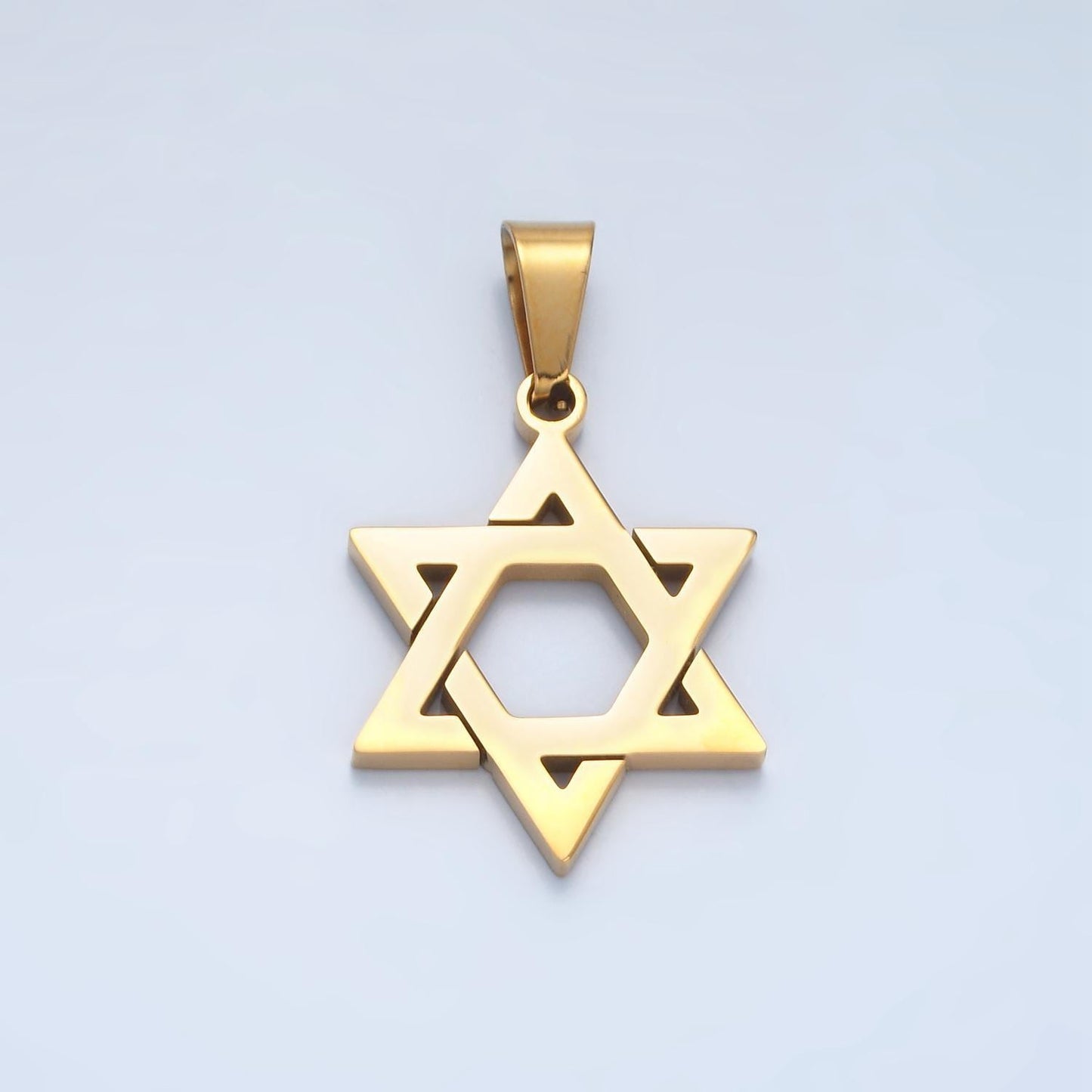 Gold star david medallion pendant stainless steel religious jewish jewelry for necklace earring charm p1481