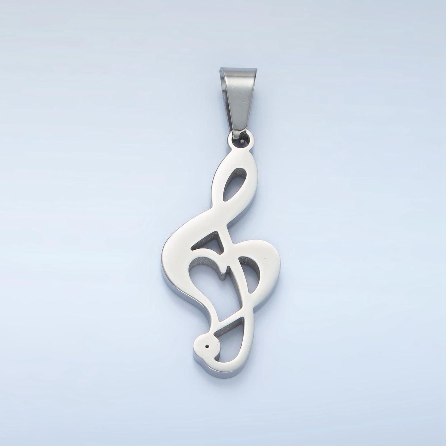 Stainless steel gold treble clef necklace pendant music lover note charm for necklace jewelry making p1478