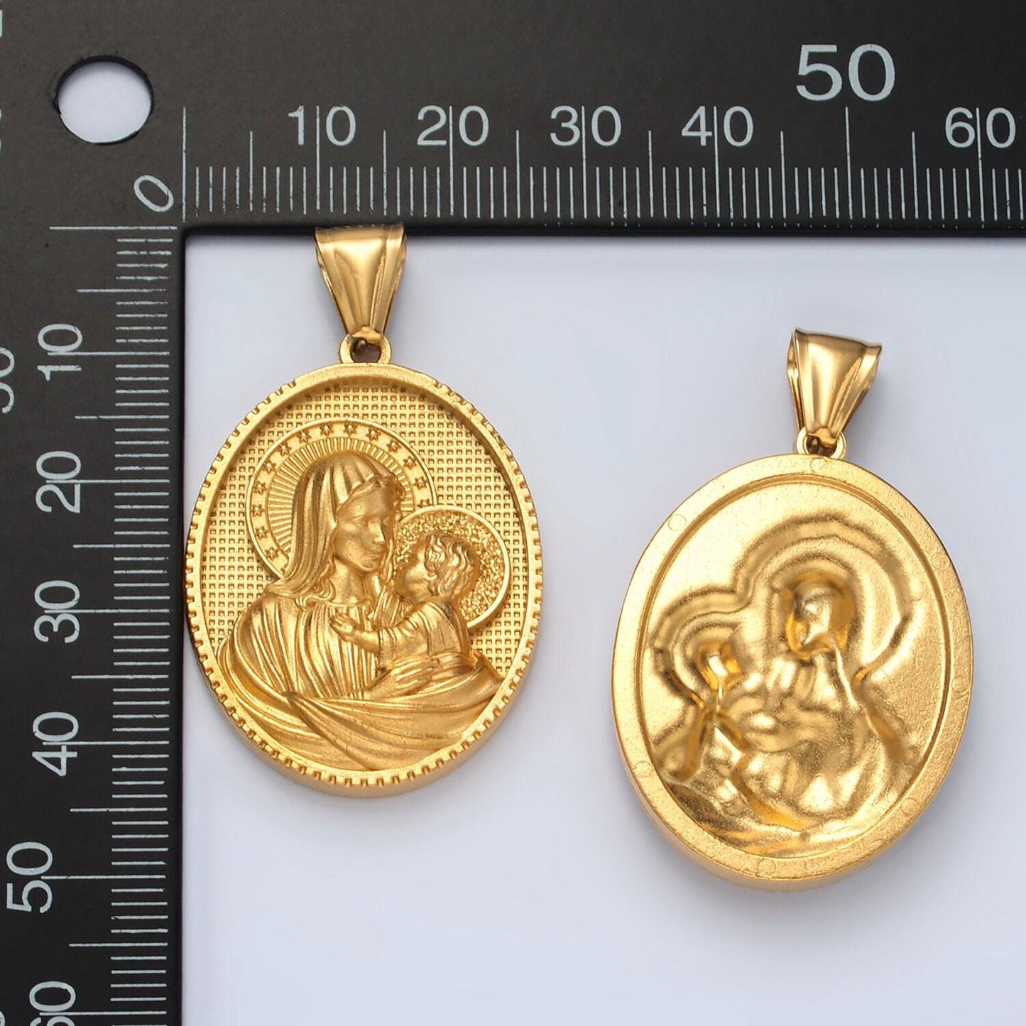 24k gold filled virgin mary charm mother mary pendant oval medallion catholic medallion for necklace supply p-1474