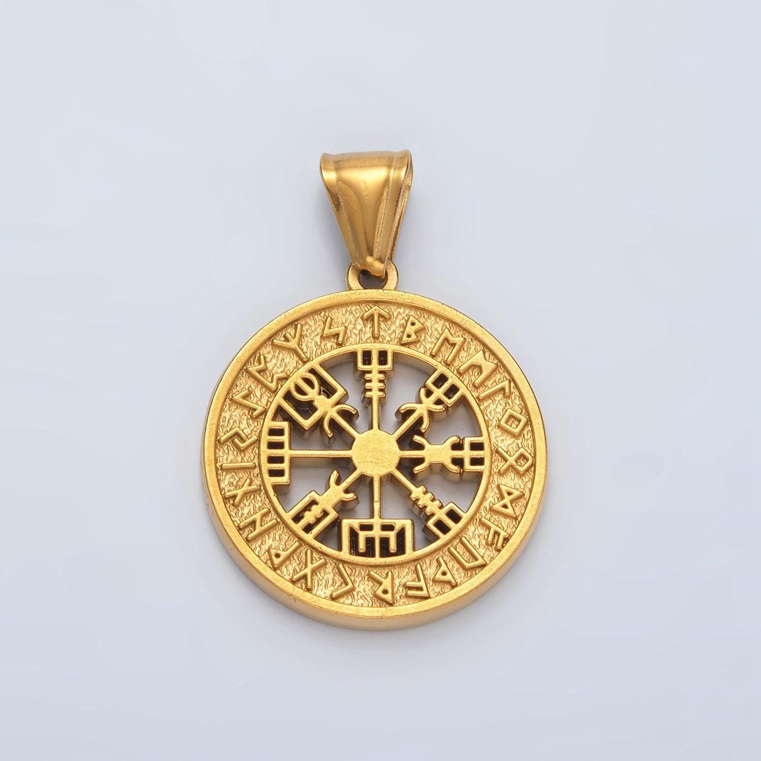 Gold stainless steel greek pendant charm pendant zodiac jewelry medallion pendant p1464