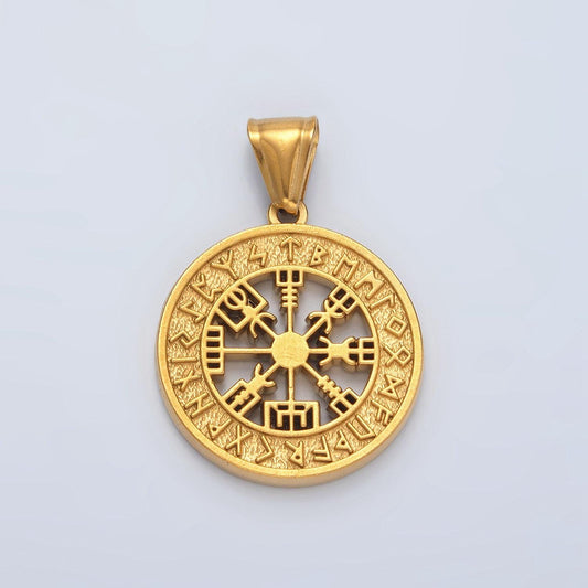 Gold stainless steel greek pendant charm pendant zodiac jewelry medallion pendant p1464