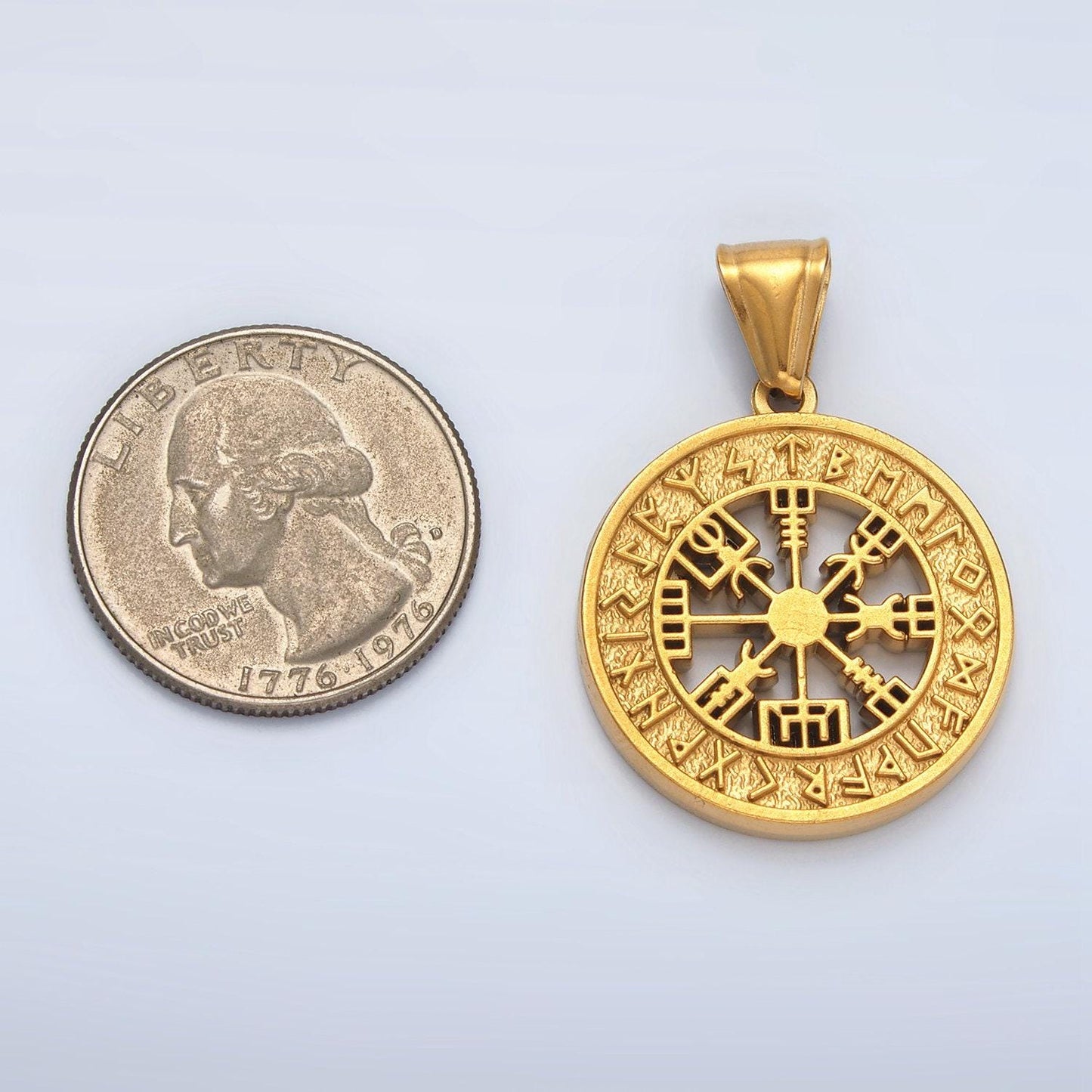 Gold stainless steel greek pendant charm pendant zodiac jewelry medallion pendant p1464