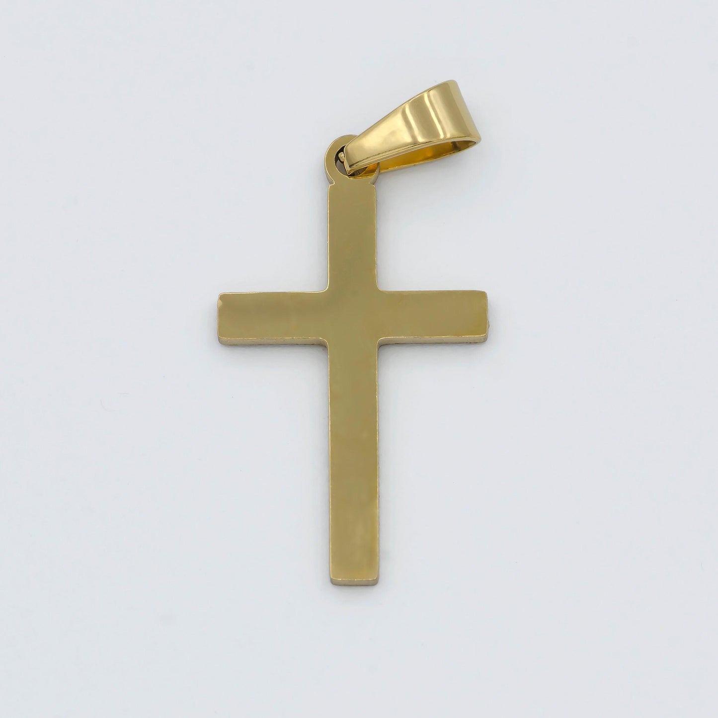 Waterproof cross pendant, men gold cross pendant minimalist stainless steel cross religious gifts for men p1462