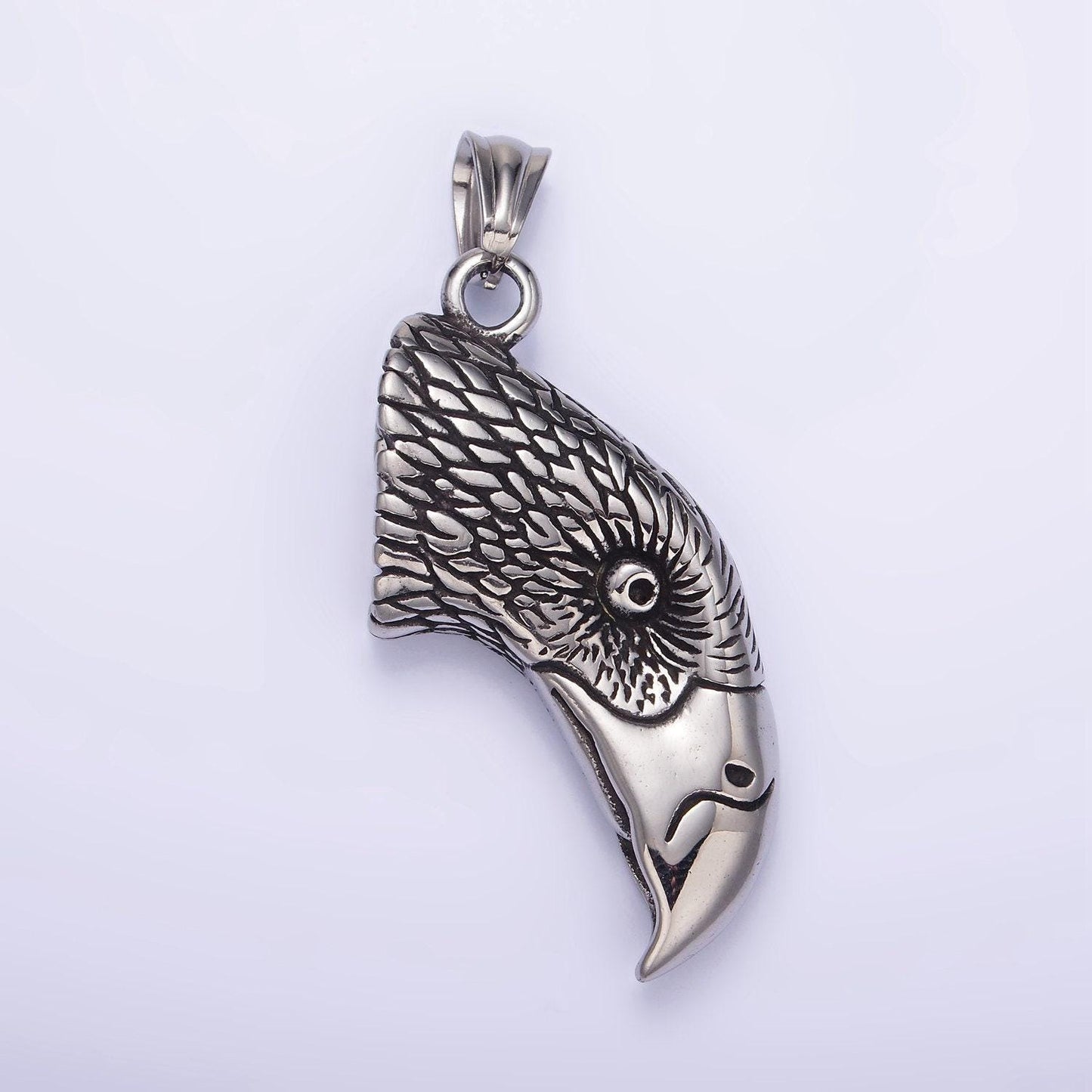 Stainless steel eagle head necklace pendant bald eagle pendant charm american eagle charm animal jewelry inspired p1450