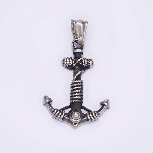 Big charm stainless steel nautical sailor anchor travel good luck necklace charm pendant p1433