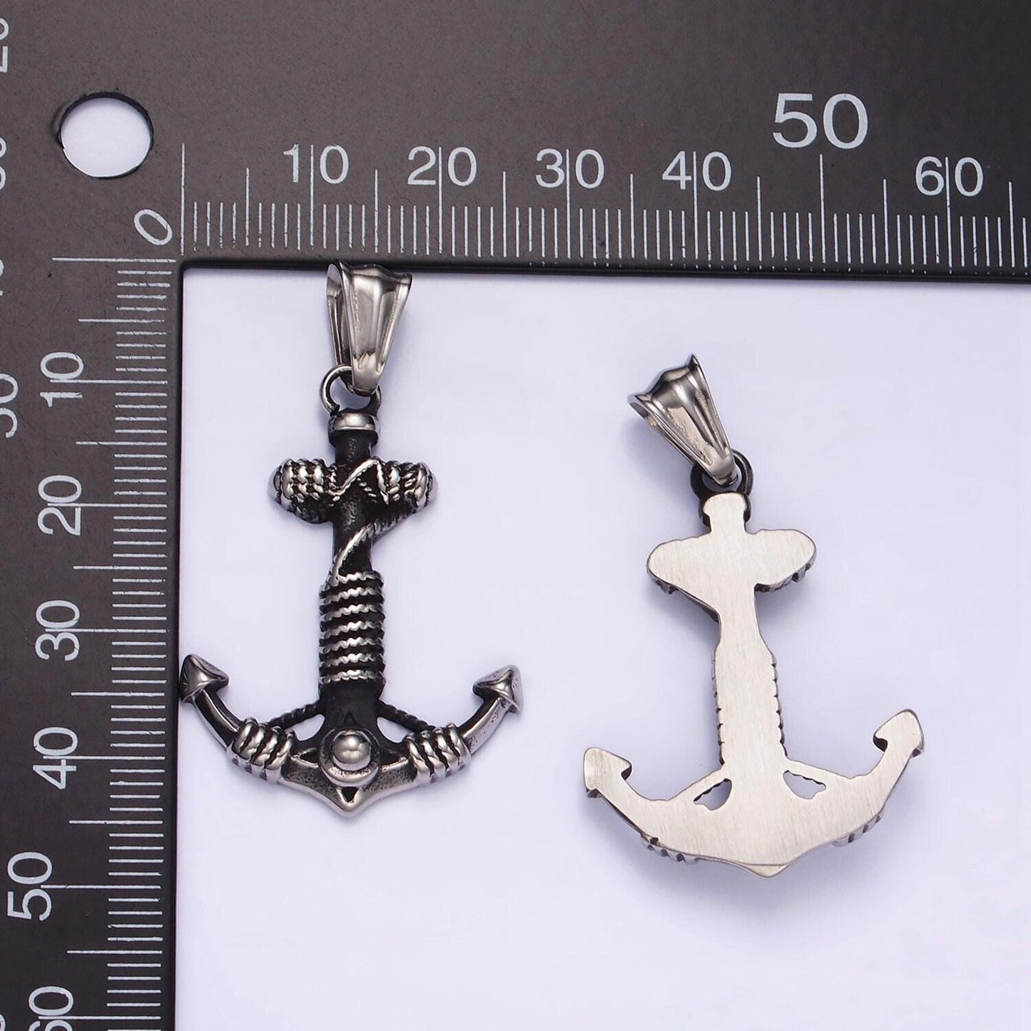 Big charm stainless steel nautical sailor anchor travel good luck necklace charm pendant p1433