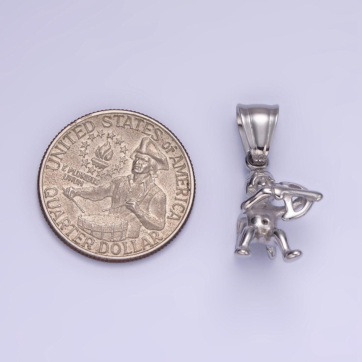 Stainless steel cupid angel pendant charm for necklace bracelet diy jewelry making supply p-1414