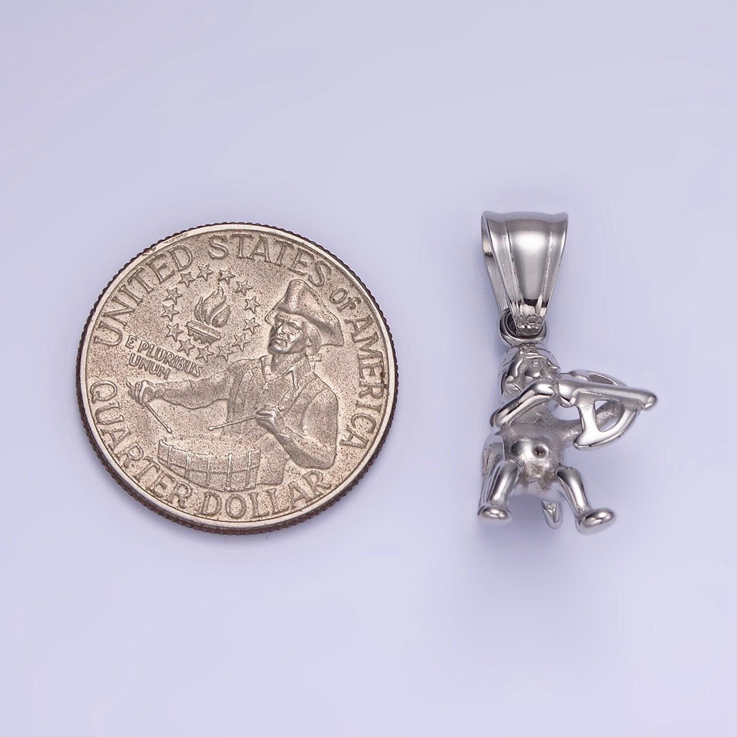 Stainless steel cupid angel pendant charm for necklace bracelet diy jewelry making supply p-1414