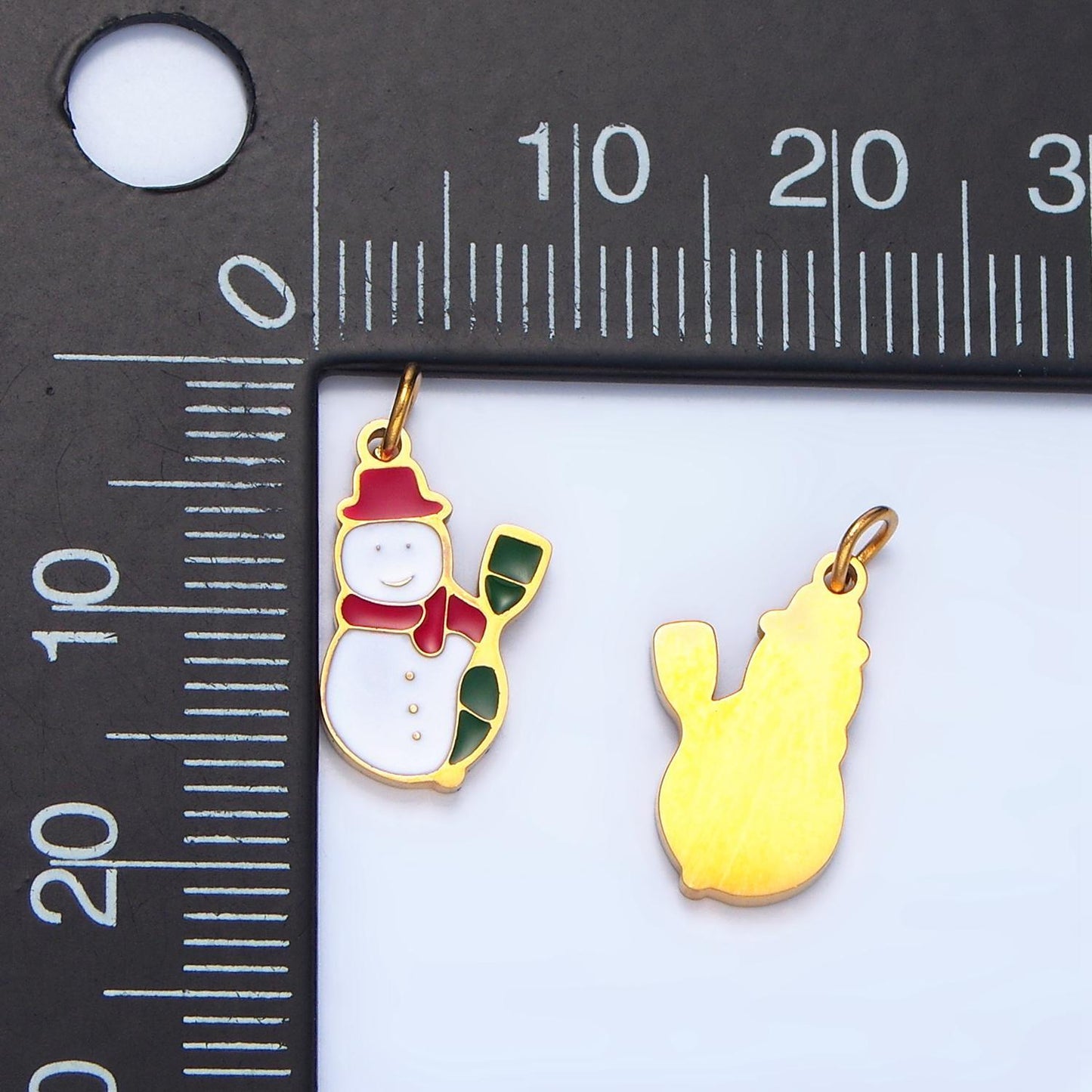 Limited edition gold santa claus reindeer snowman charm dainty gold enamel christmas charms for bracelet necklace jewelry supply