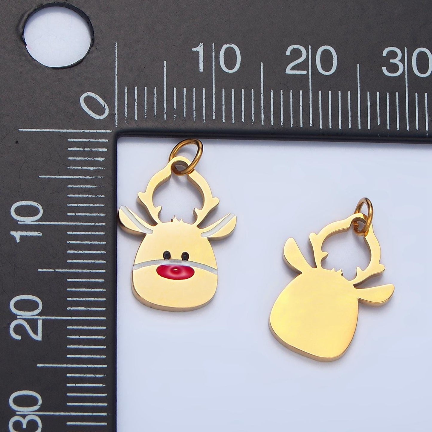 Limited edition gold santa claus reindeer snowman charm dainty gold enamel christmas charms for bracelet necklace jewelry supply
