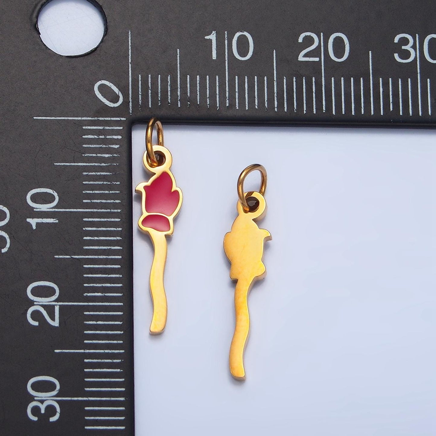 Dainty stainless steel witch broom charm, steel jewelry supplies halloween charms, halloween jewelry for necklace bracelet earring p1301