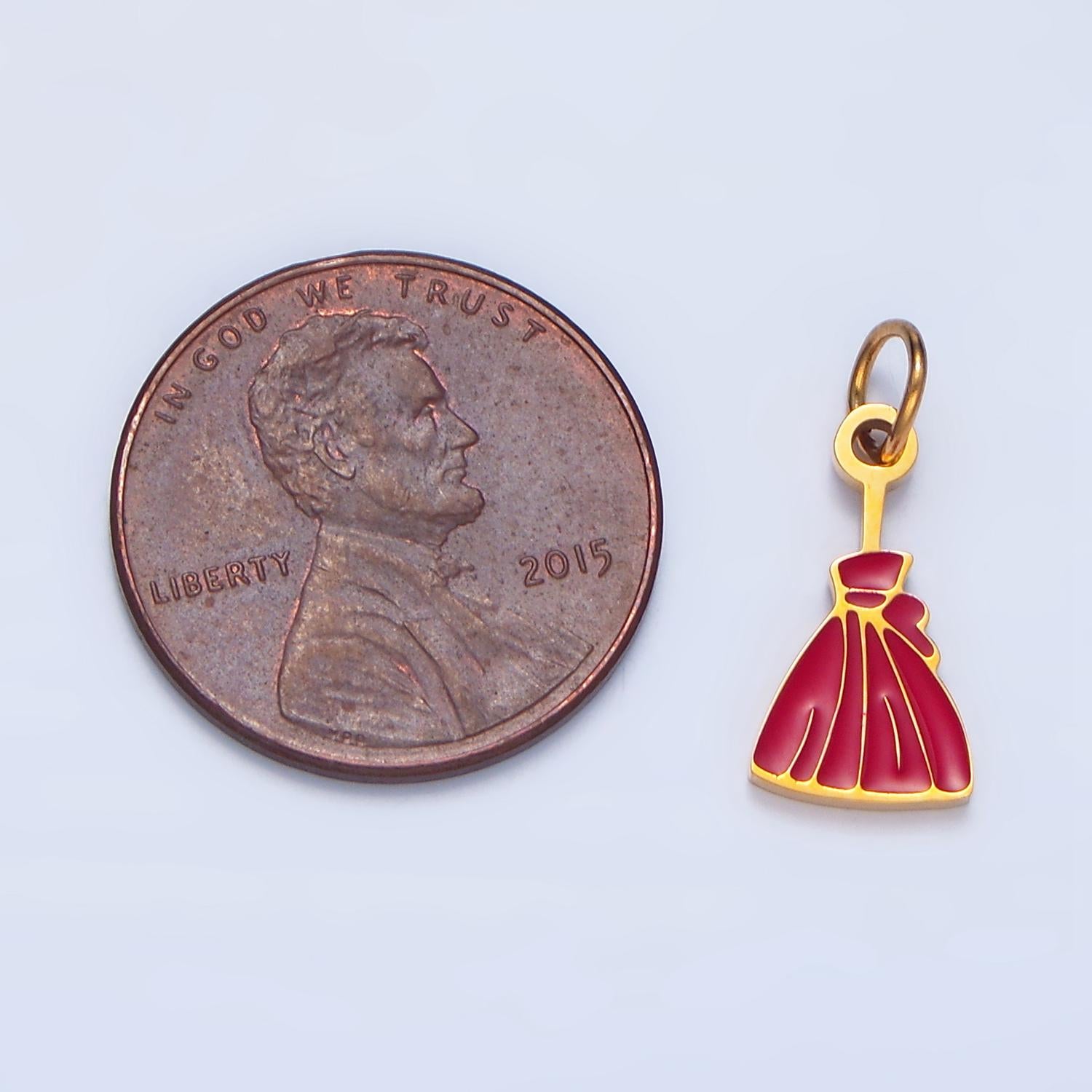 Stainless steel witch's broom charm, broomstick charm, broom charm halloween charm inspired for earring bracelet necklace p1298