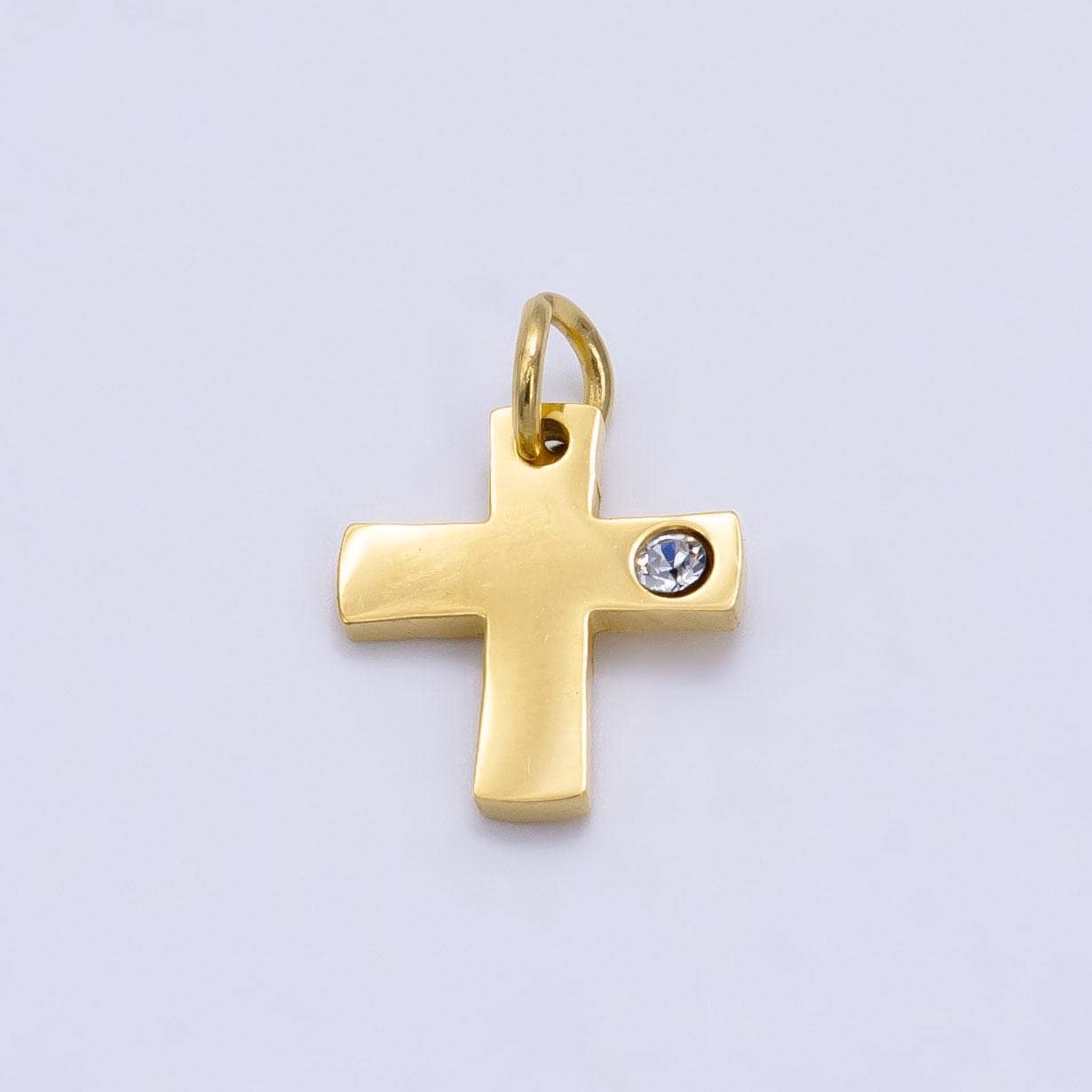 Stainless steel cross charm mini cross pendant religious findings lead nickel free tarnish resistant charm p-1294