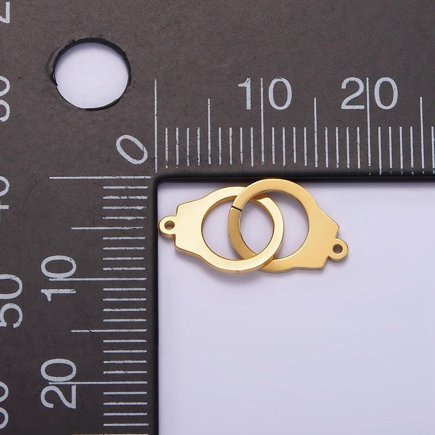 Stainless steel gold hand cuff charm connector for bracelet necklace minimalist link connector p-1254