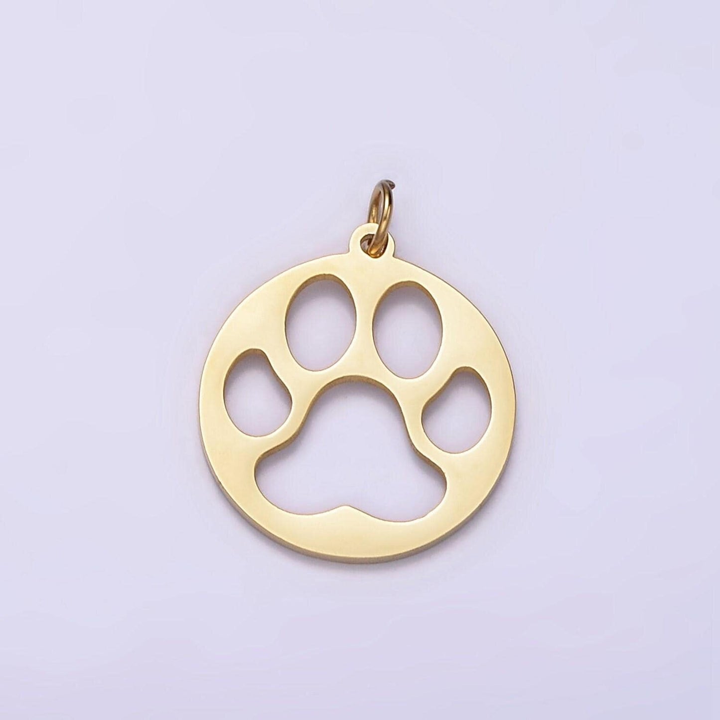 Mini bear paw charm for bracelet necklace earring component stainless steel puppy dog animal pendant p-1237