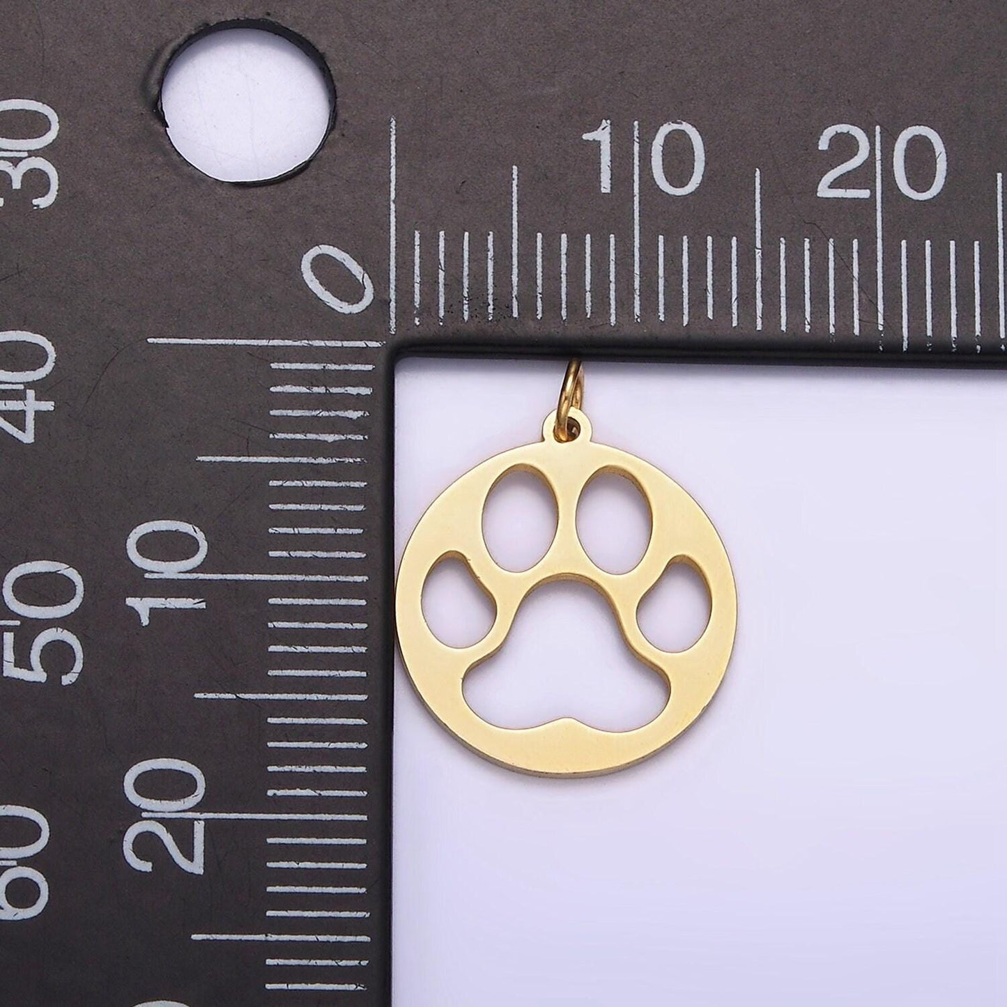 Mini bear paw charm for bracelet necklace earring component stainless steel puppy dog animal pendant p-1237